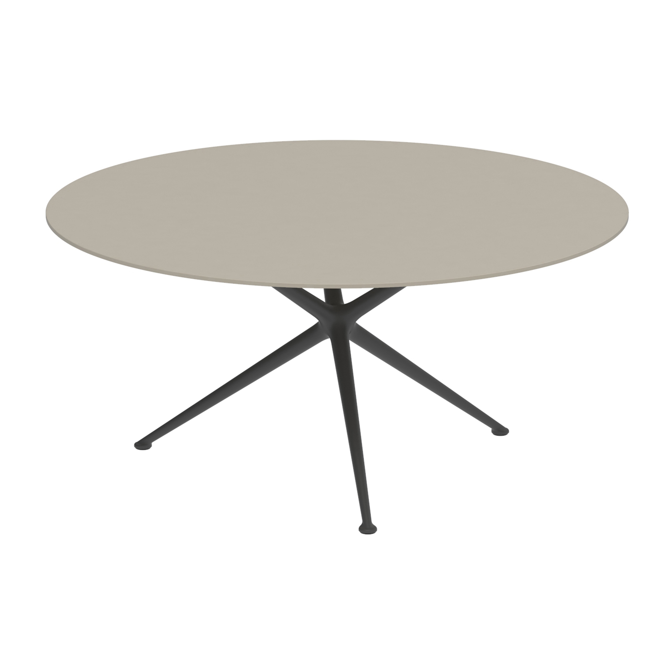 Exes Tisch 160cm round coated aluminium & Keramik Tischplatte