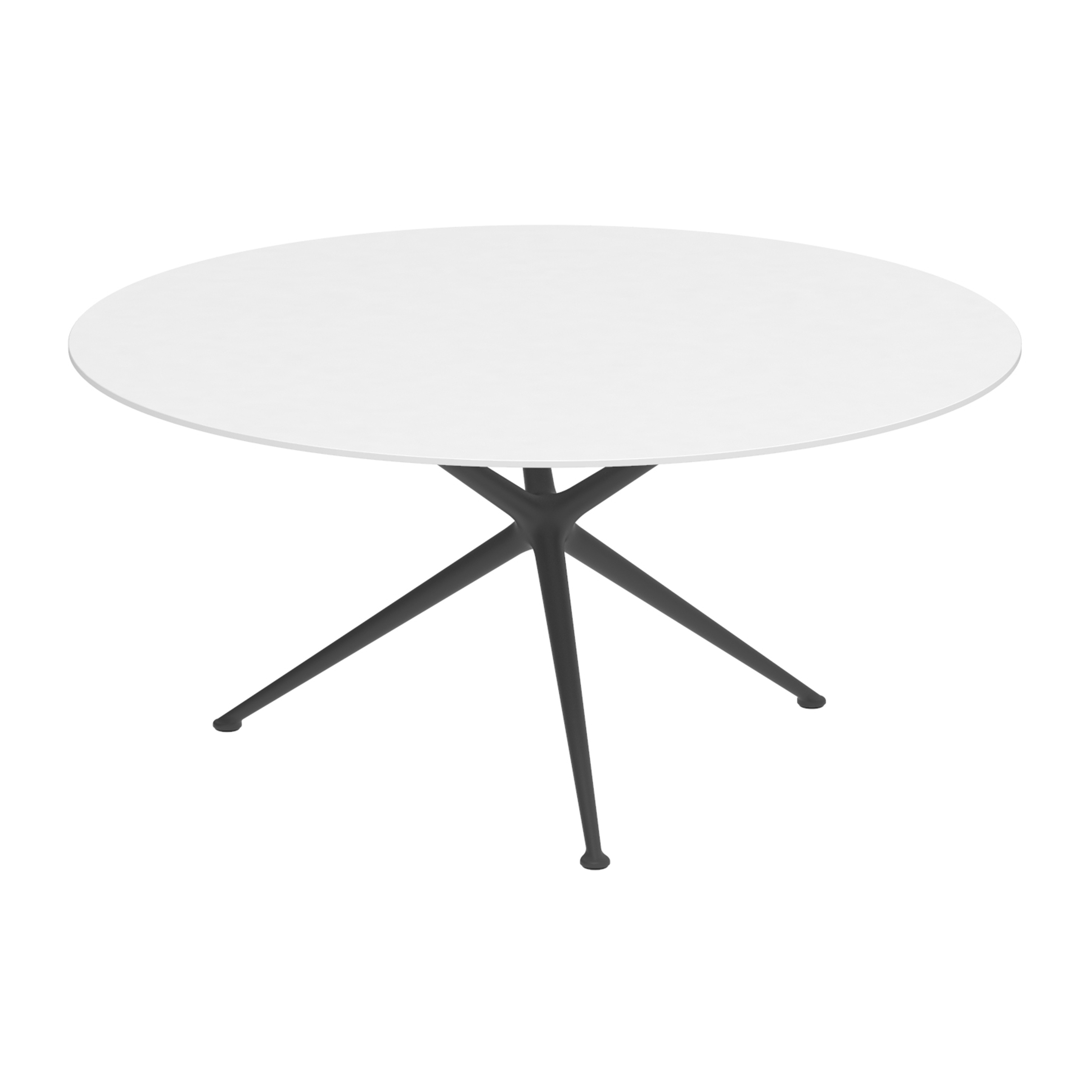 Exes Tisch 160cm round coated aluminium & Keramik Tischplatte