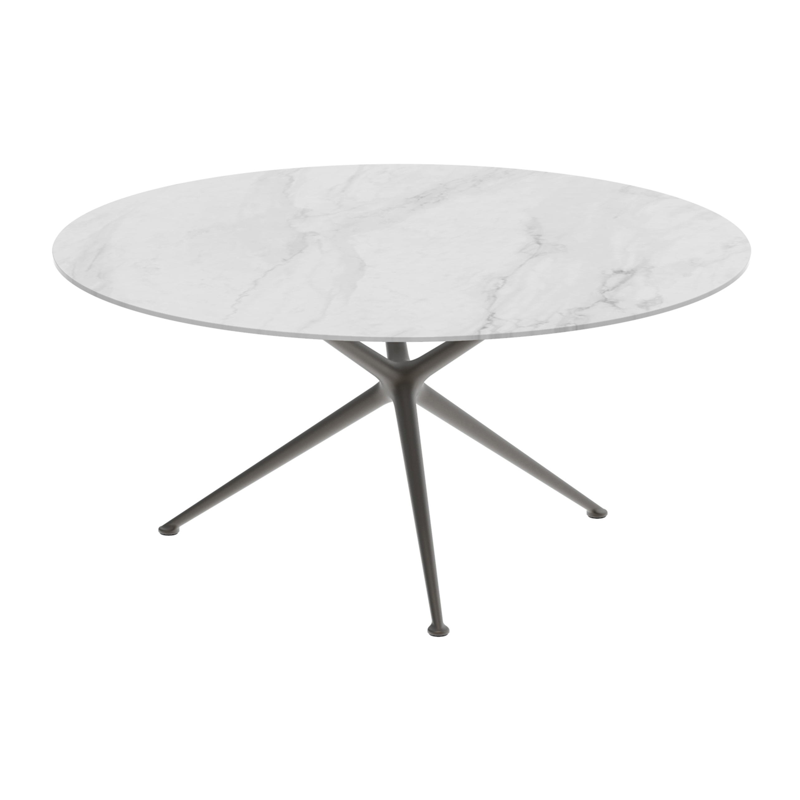 Exes Tisch 160cm round coated aluminium & Keramik Tischplatte