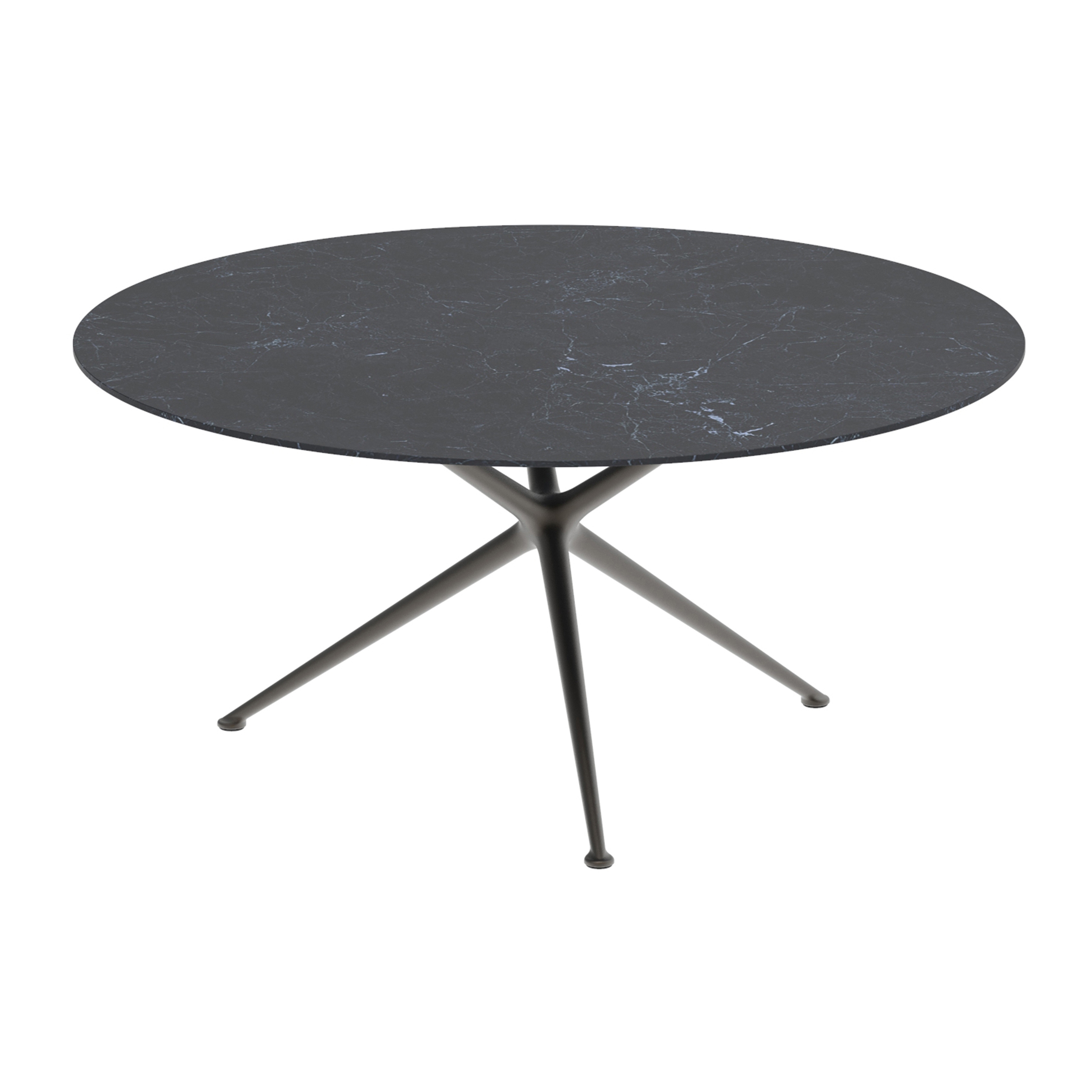 Exes Tisch 160cm round coated aluminium & Keramik Tischplatte