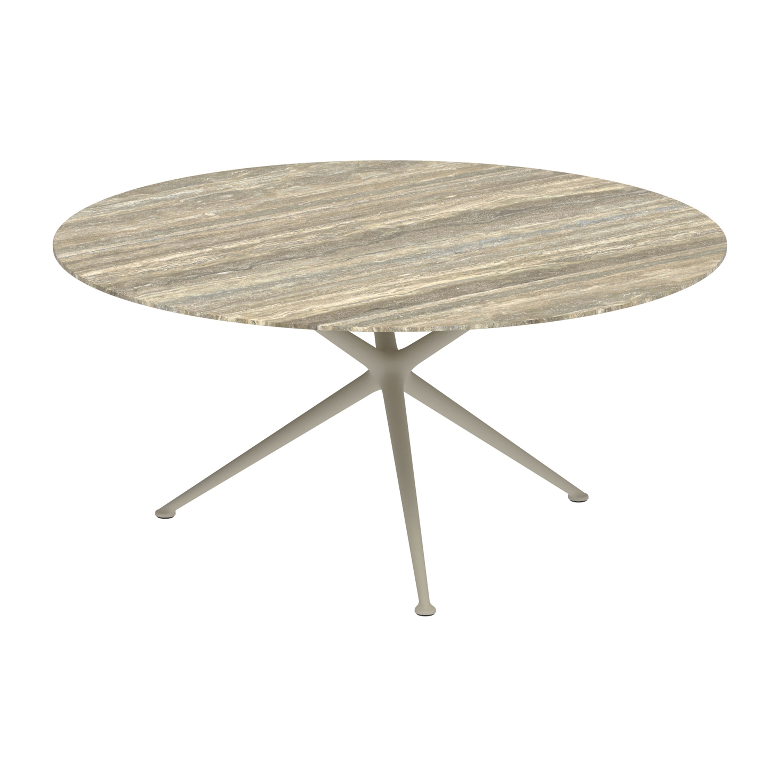 Display product Exes table 160cm round coated aluminium & ceram top from manufacturer Royal Botania