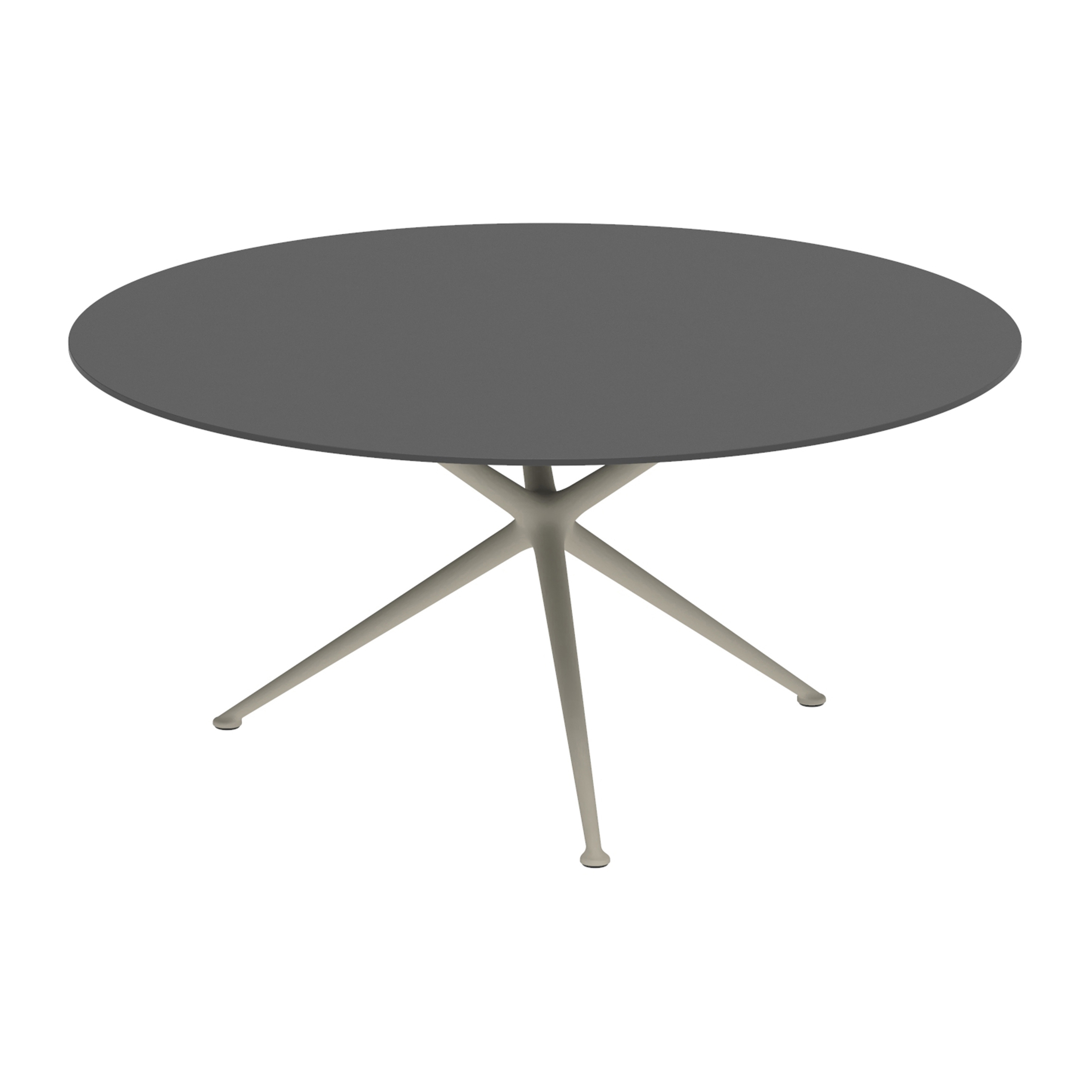 Display product Exes table 160cm round coated aluminium & ceram top from manufacturer Royal Botania