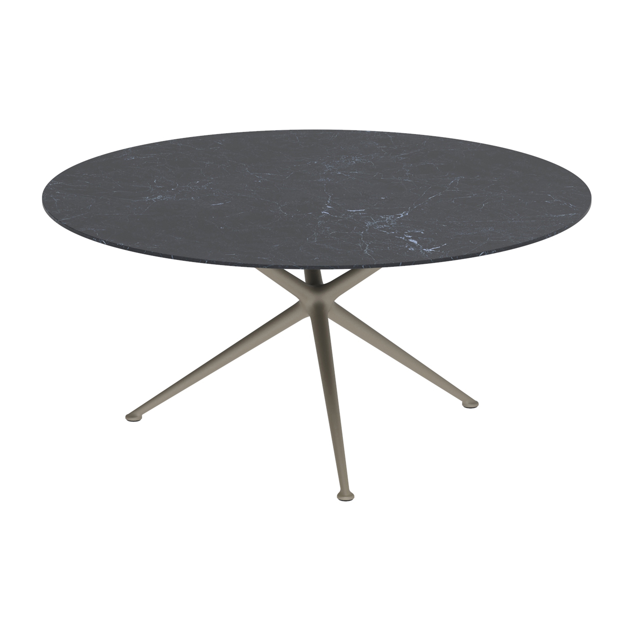 Display product Exes table 160cm round coated aluminium & ceram top from manufacturer Royal Botania