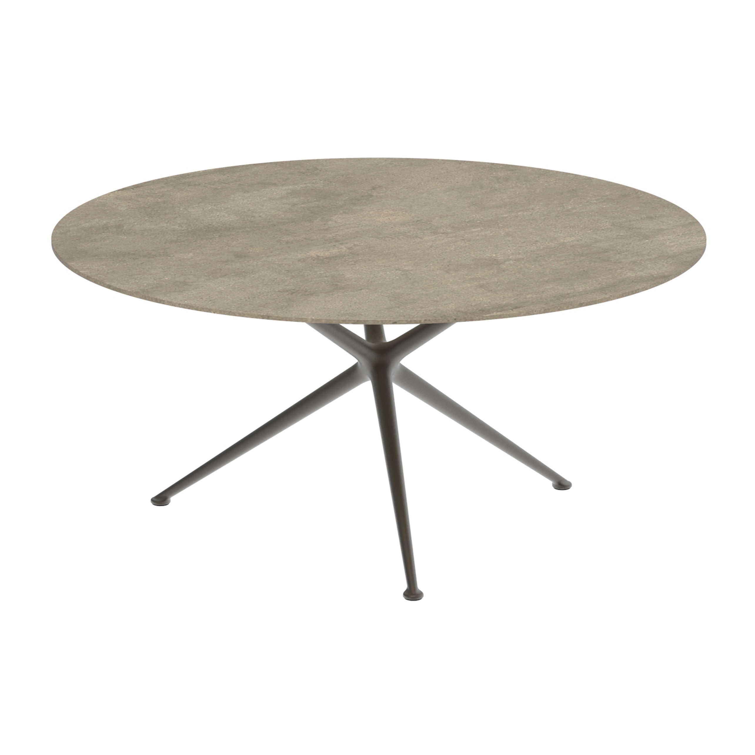 Display product Exes table 160cm round coated aluminium & ceram top from manufacturer Royal Botania