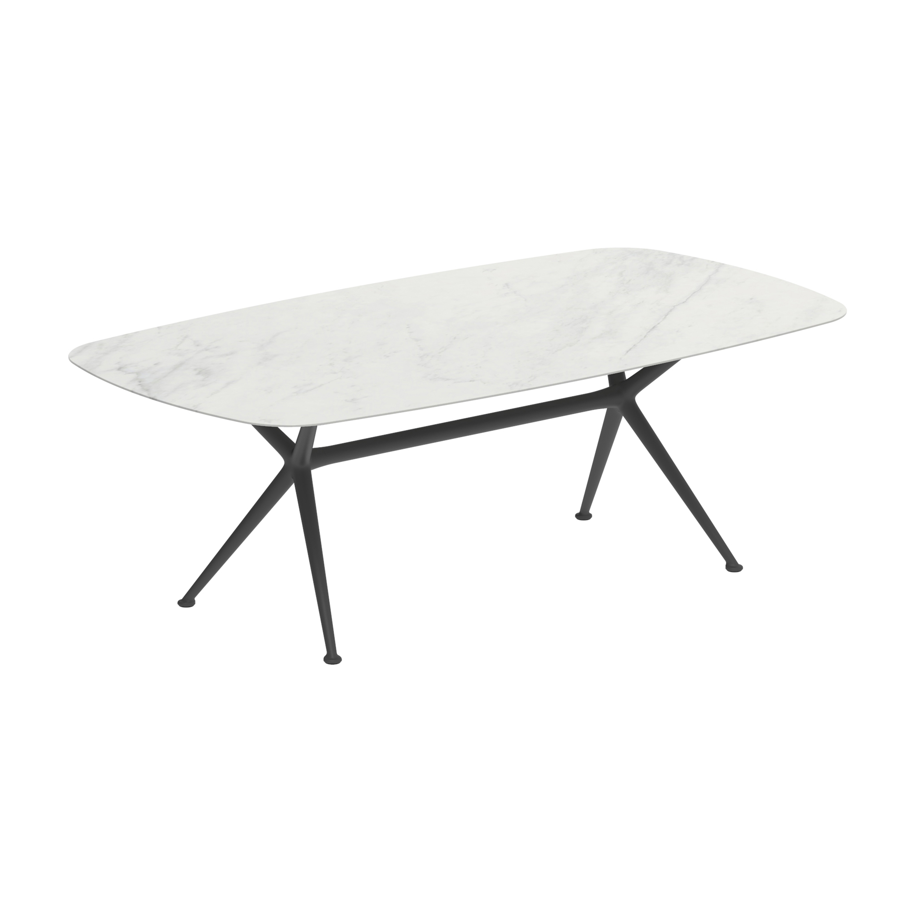 Exes table 220x120cm coated aluminium & ceram top