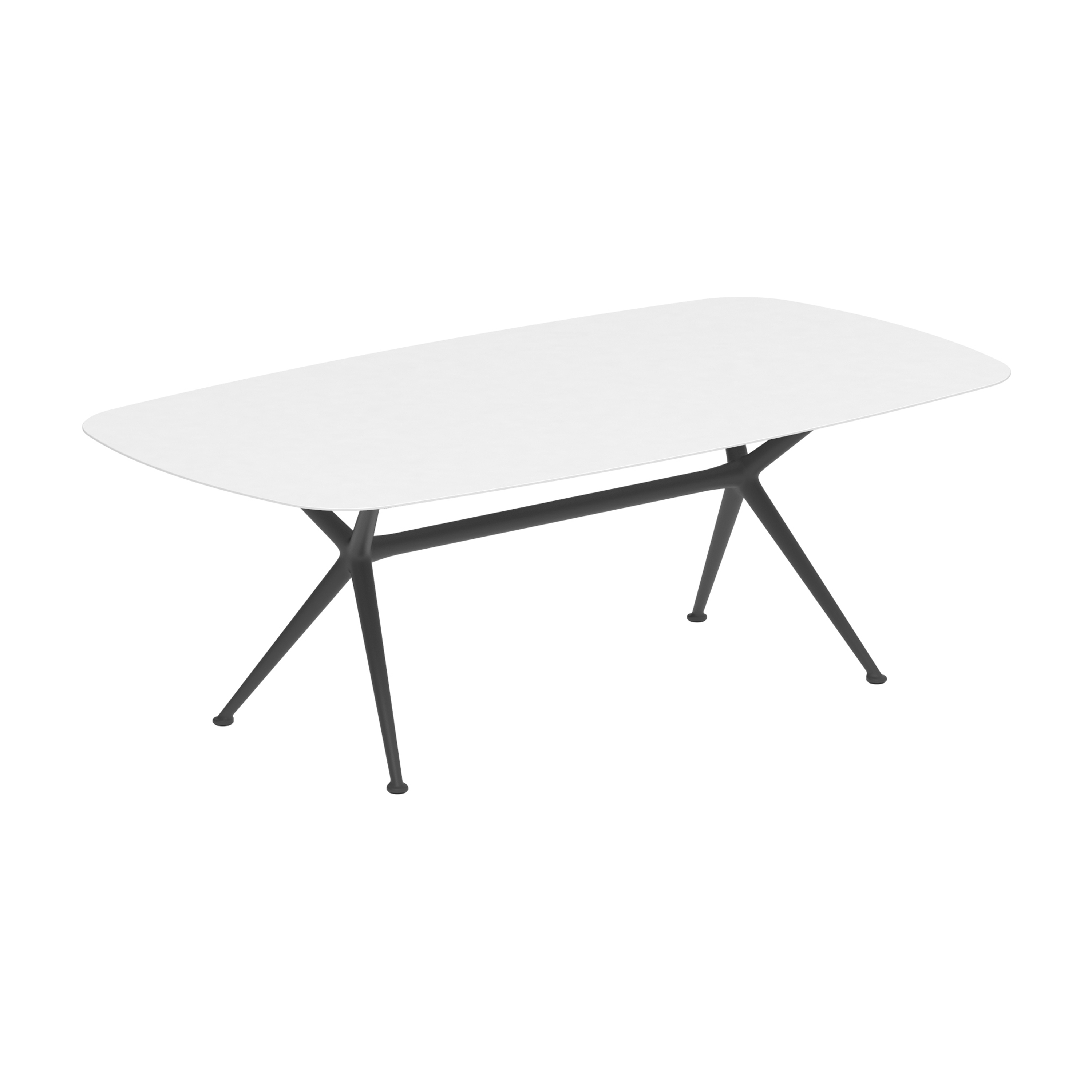 Display product Exes table 220x120cm coated aluminium & ceram top from manufacturer Royal Botania