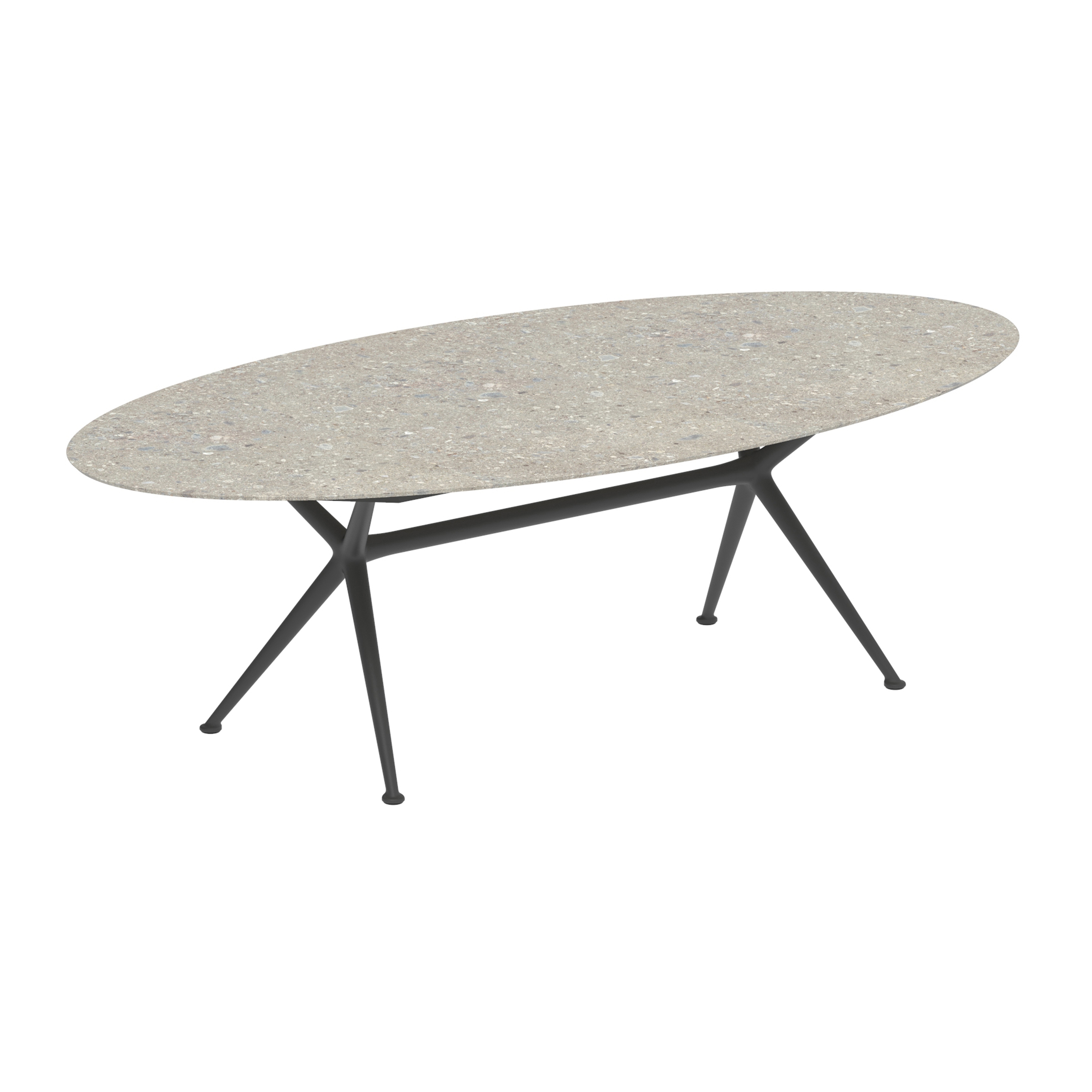 Exes table 250x130cm ellips coated aluminium & ceram top