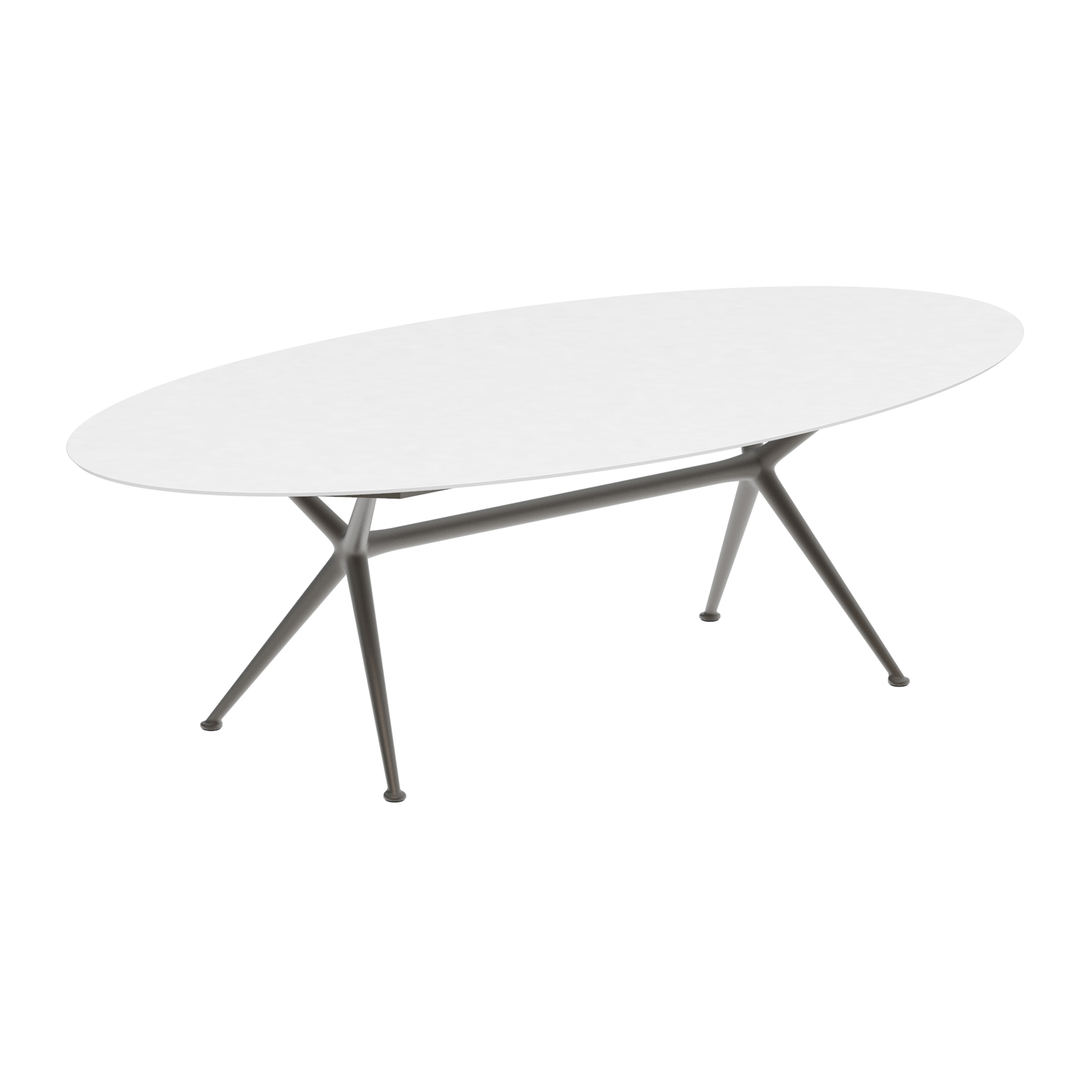 Vertoon produk Exes table 250x130cm ellips coated aluminium & ceram top van vervaardiger Royal Botania