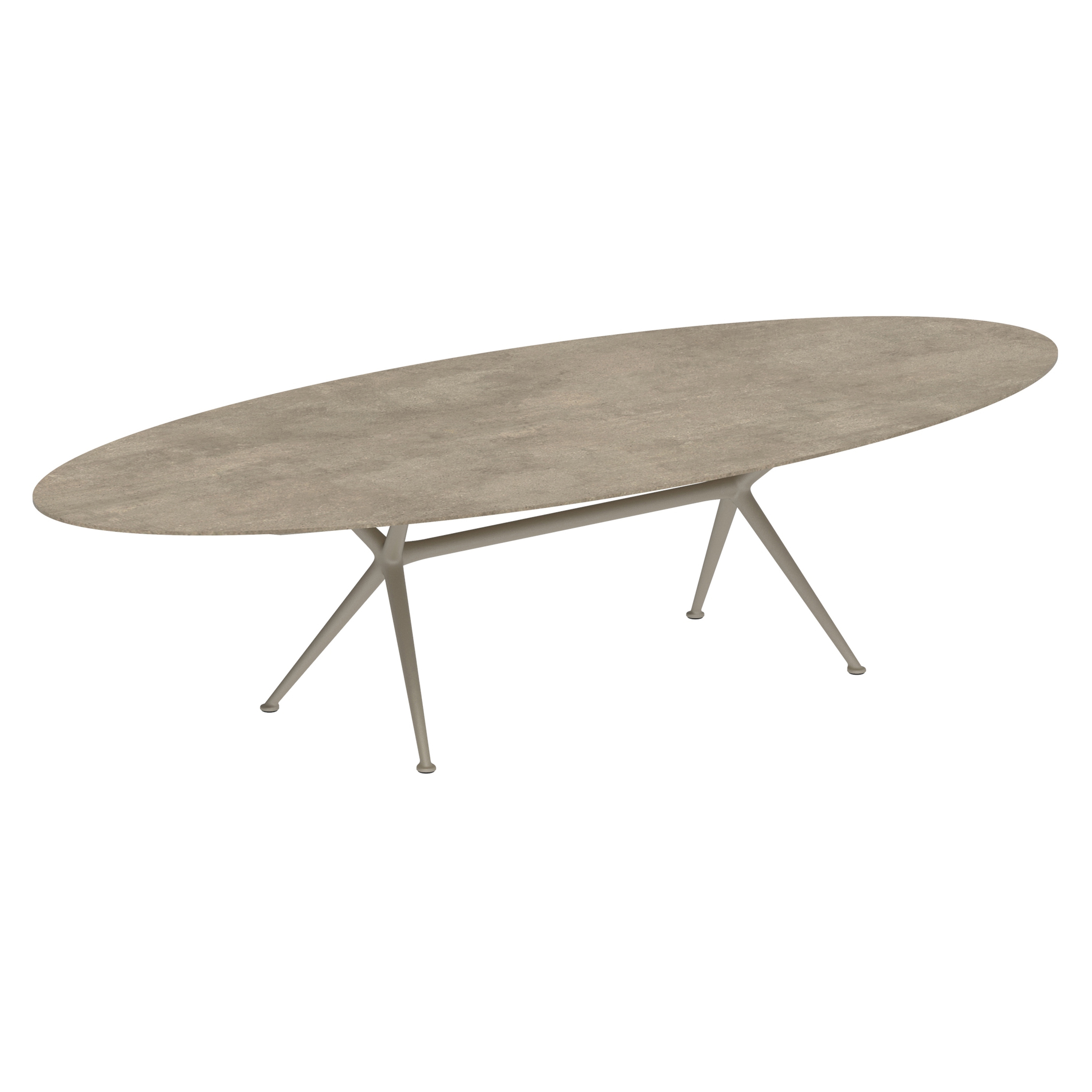 Afficher le produit Exes table 320x140cm oval coated aluminium & plateau en céramique ou teck du fabricant Royal Botania