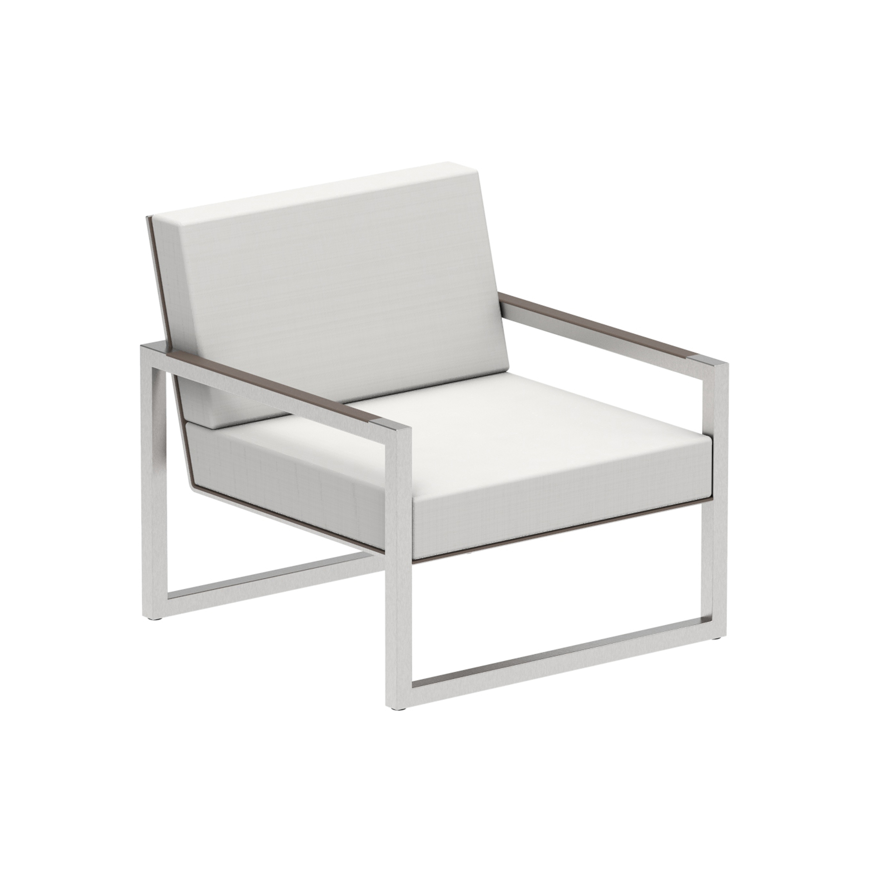 Ninix Lounge 100T with armrests stainless steel