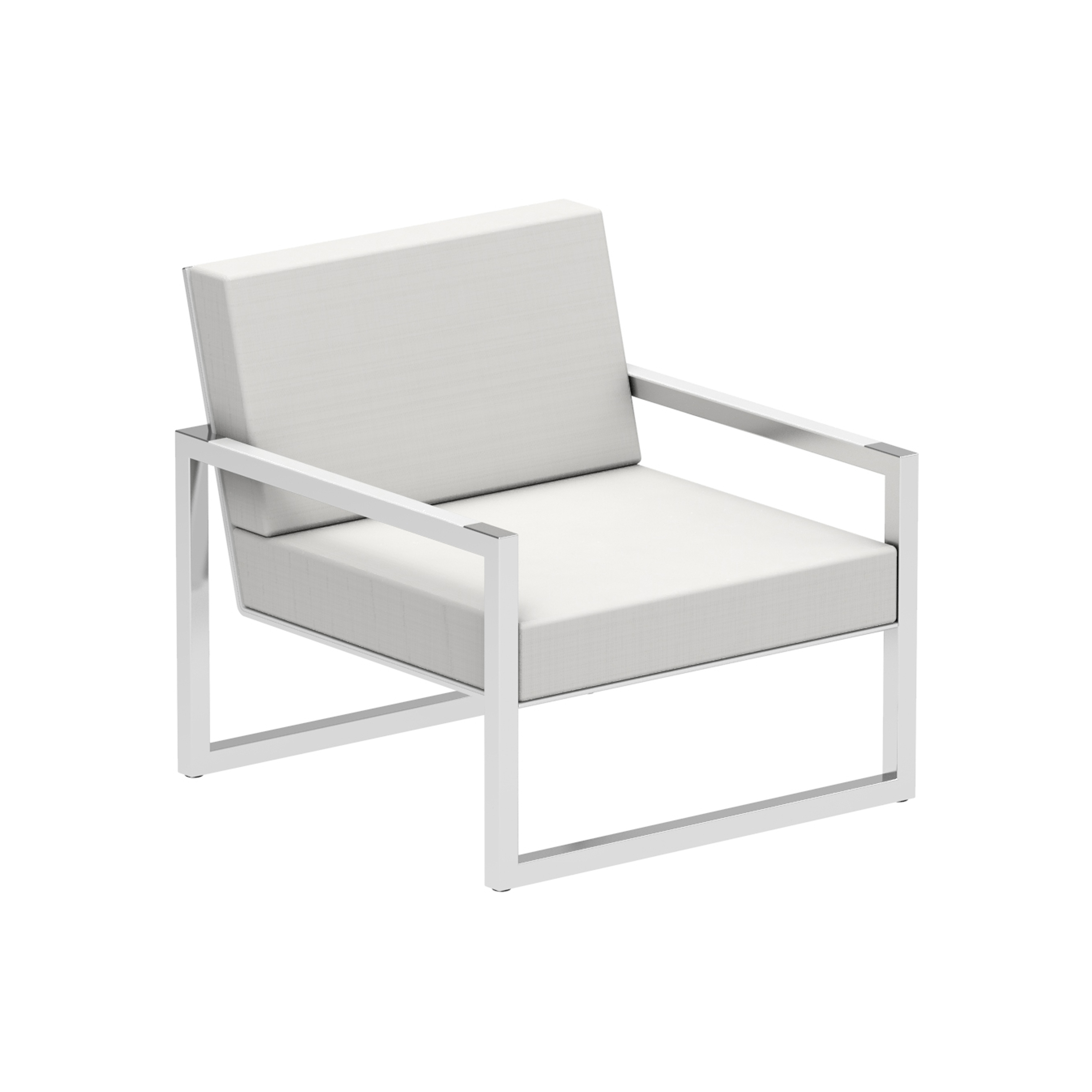 Ninix Lounge 100T with armrests stainless steel