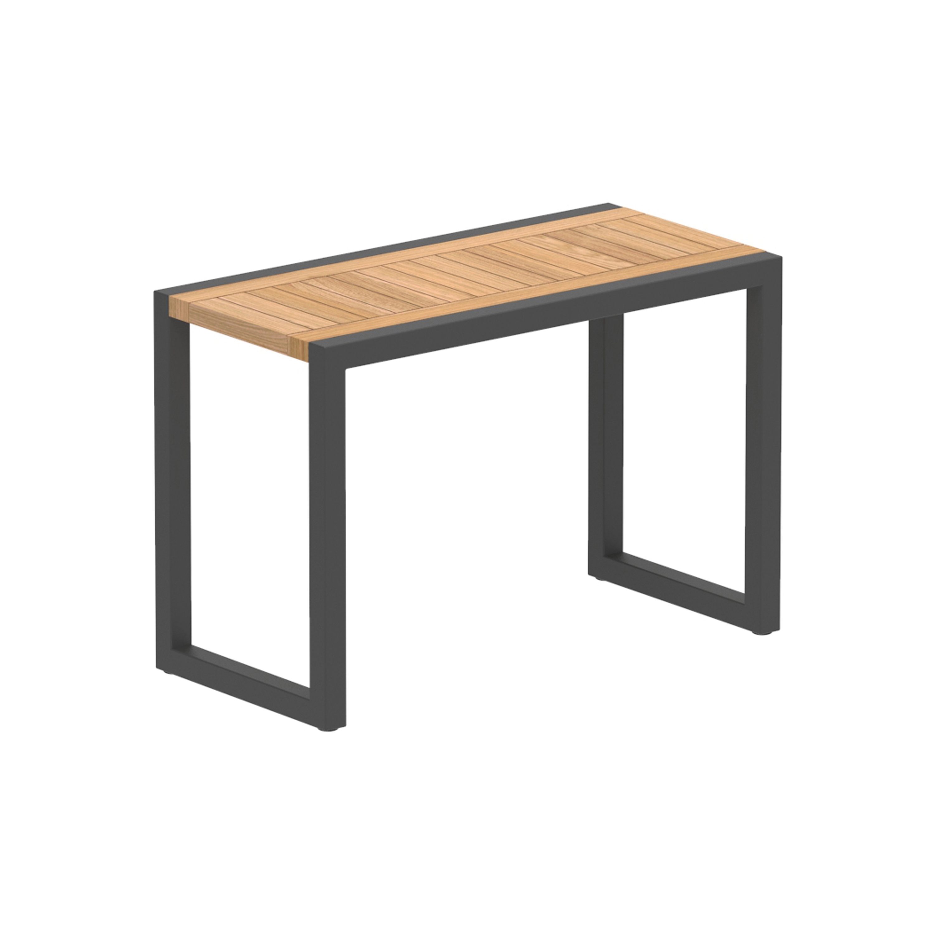 Display product Ninix Lounge side table 40S and teak top from manufacturer Royal Botania