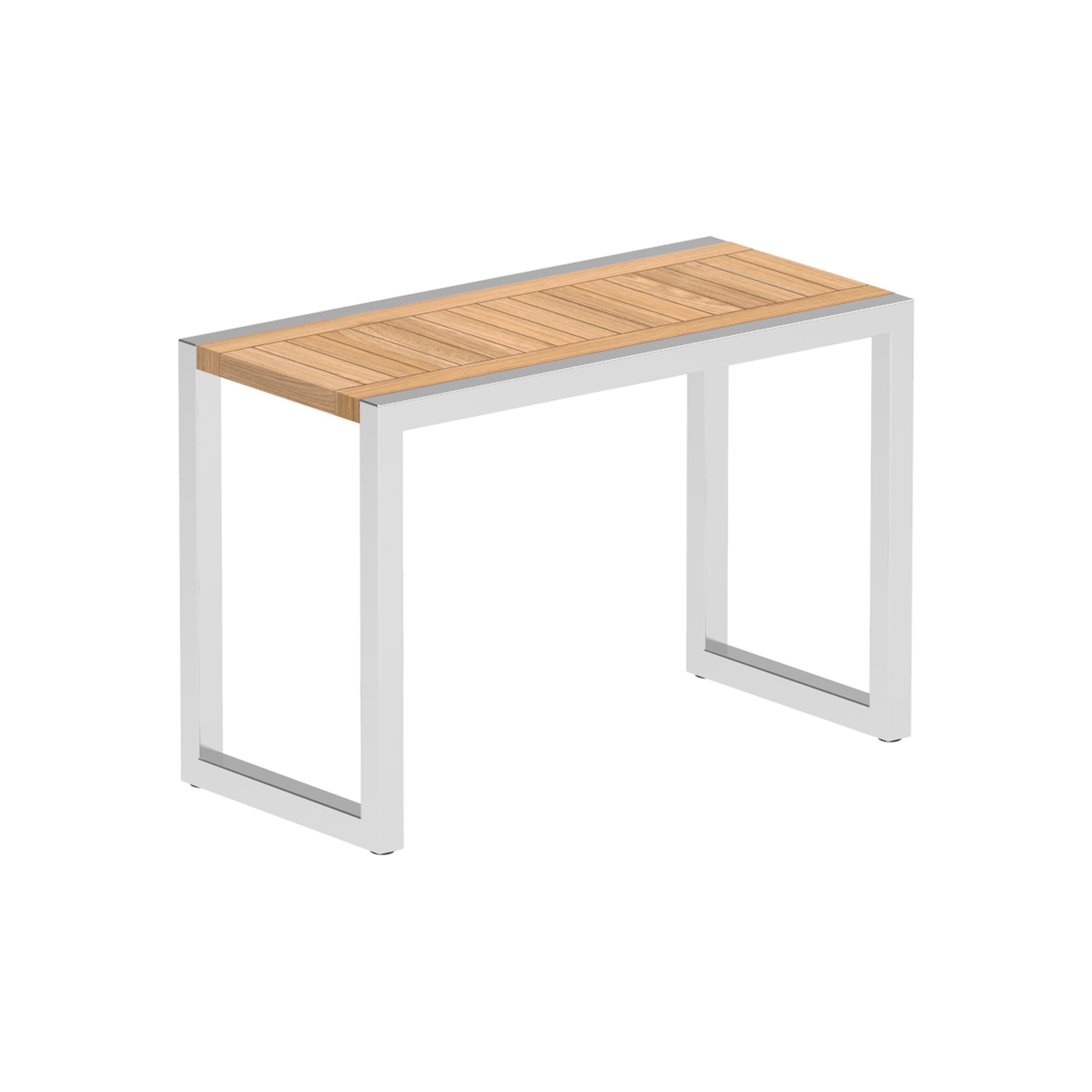 Display product Ninix Lounge side table 40S and teak top from manufacturer Royal Botania