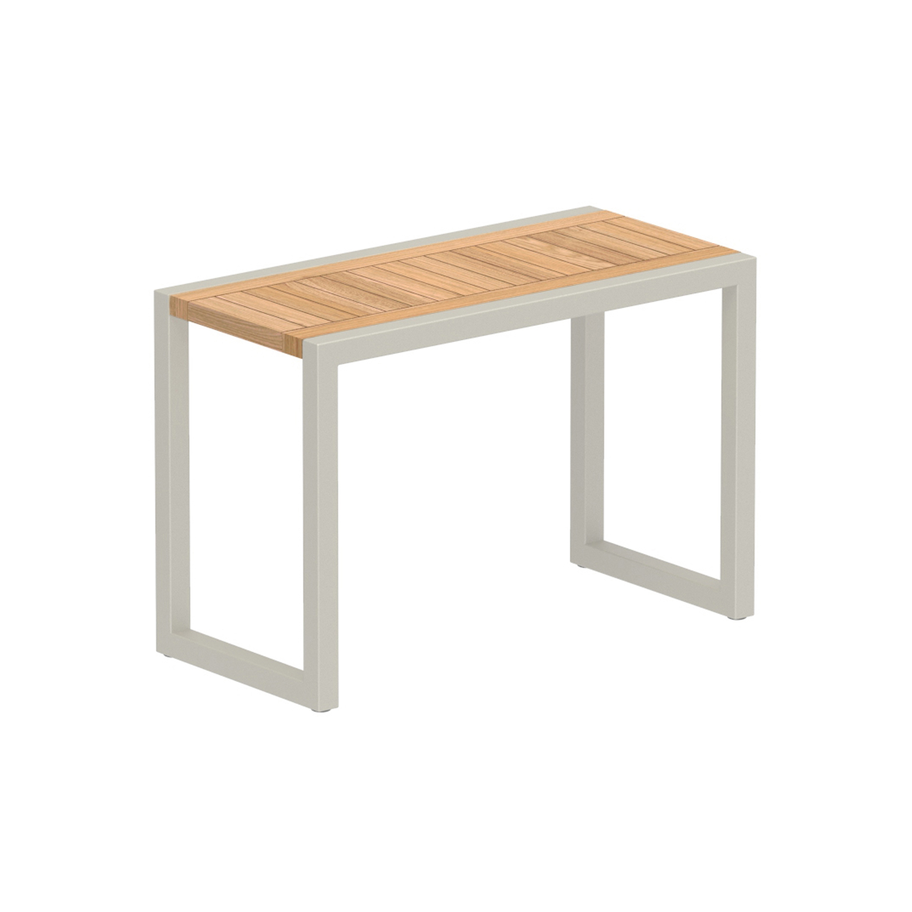 Display product Ninix Lounge side table 40S and teak top from manufacturer Royal Botania