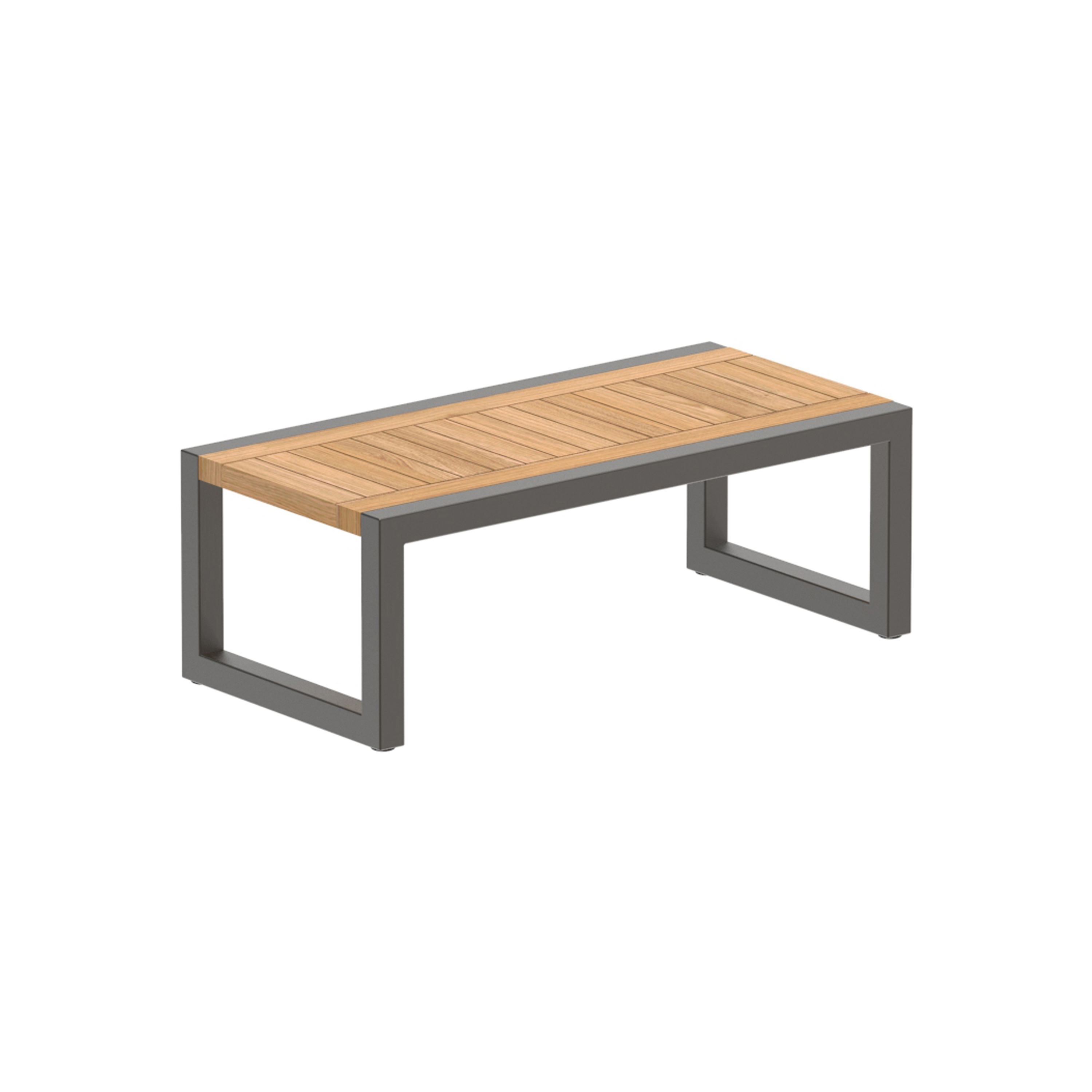 Display product Ninix Lounge side table 40T and teak top from manufacturer Royal Botania