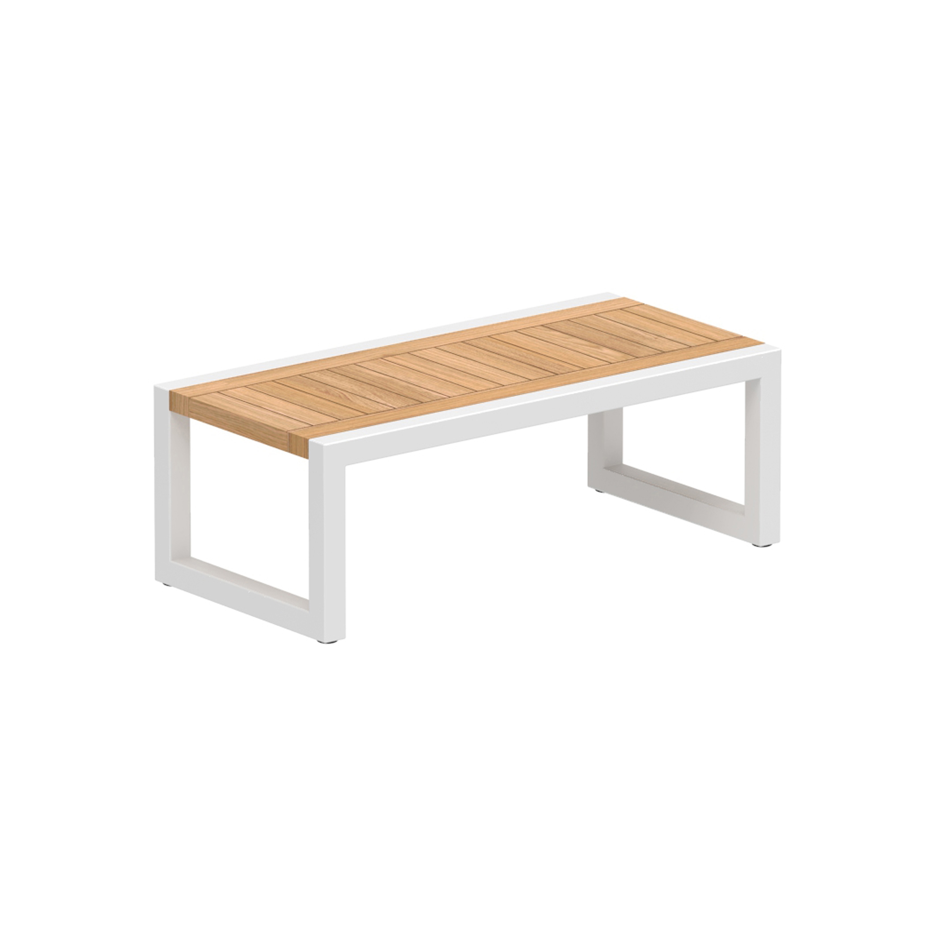 Display product Ninix Lounge side table 40T and teak top from manufacturer Royal Botania