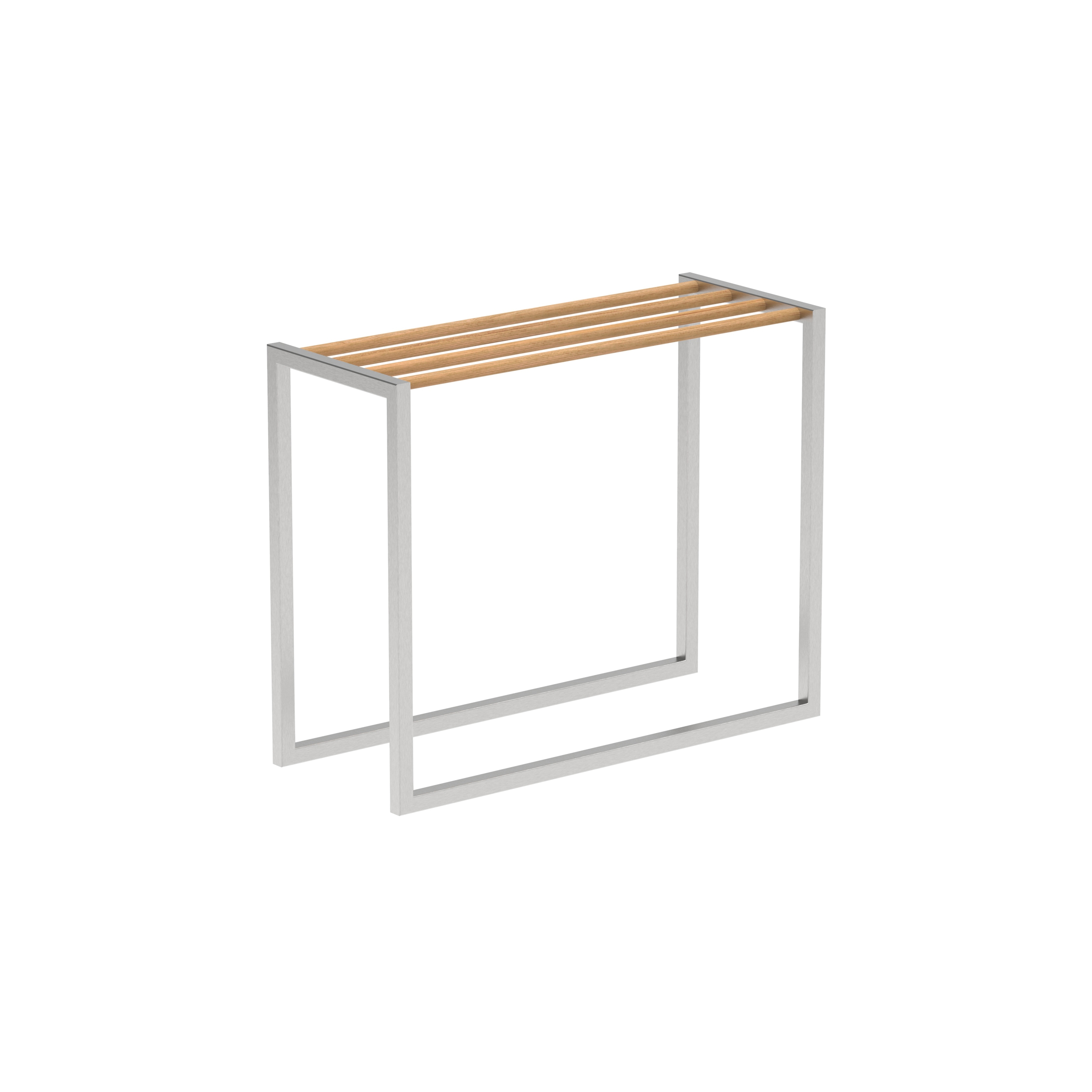 Ninix towel rack stainless steel or coated aluminium & teak