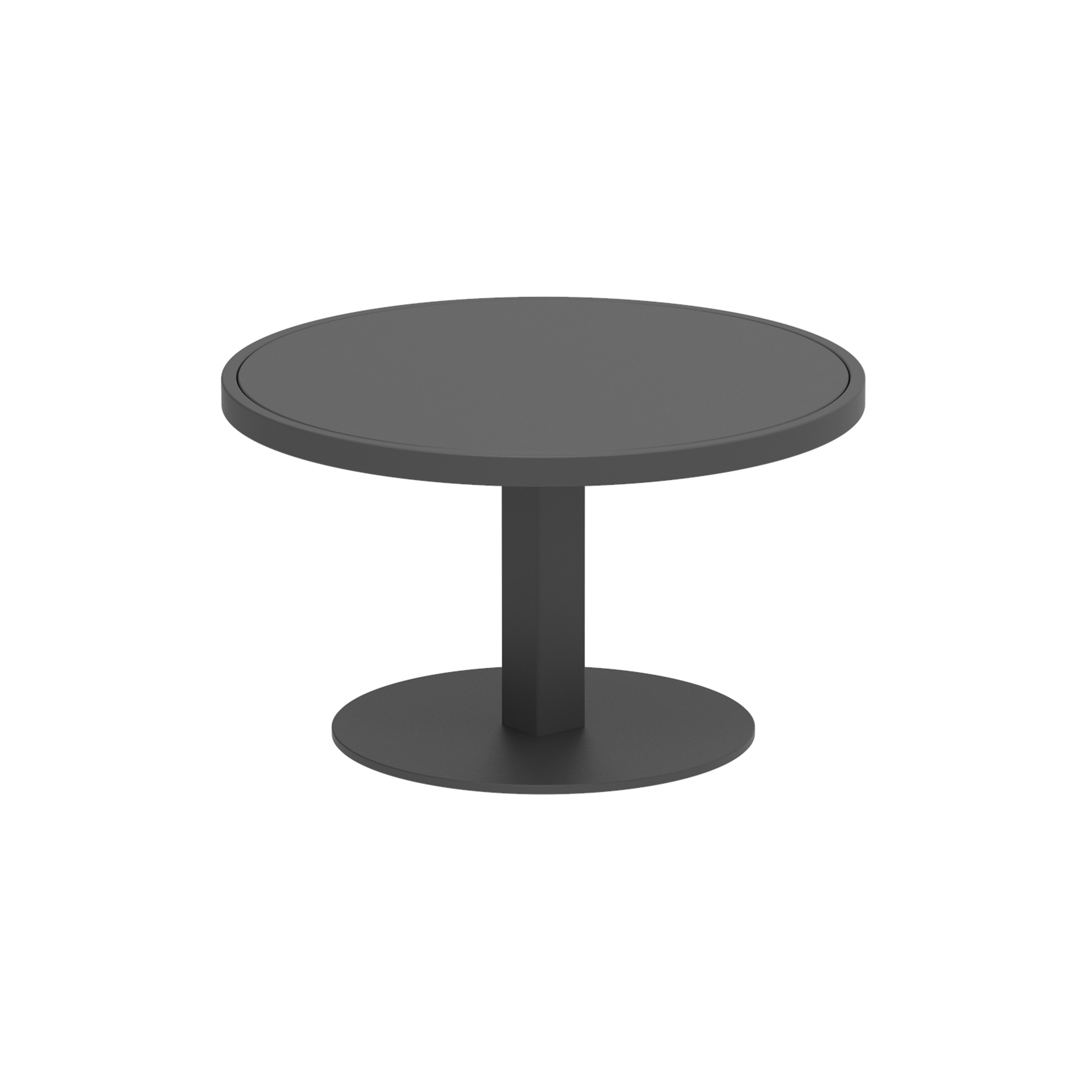 O-Zon side table 53cm round aluminium & ceramic top