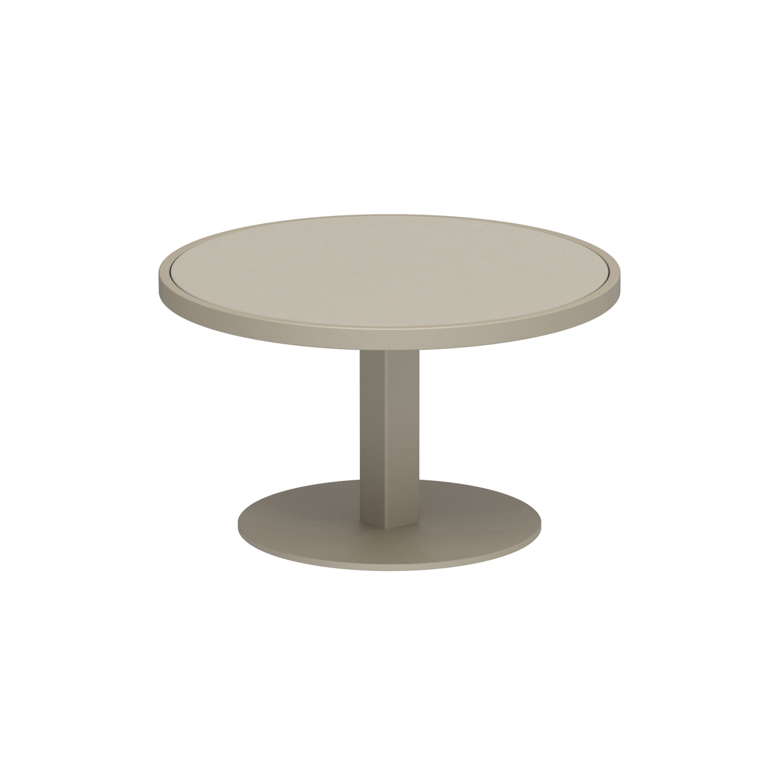 O-Zon side table 53cm round aluminium & ceramic top