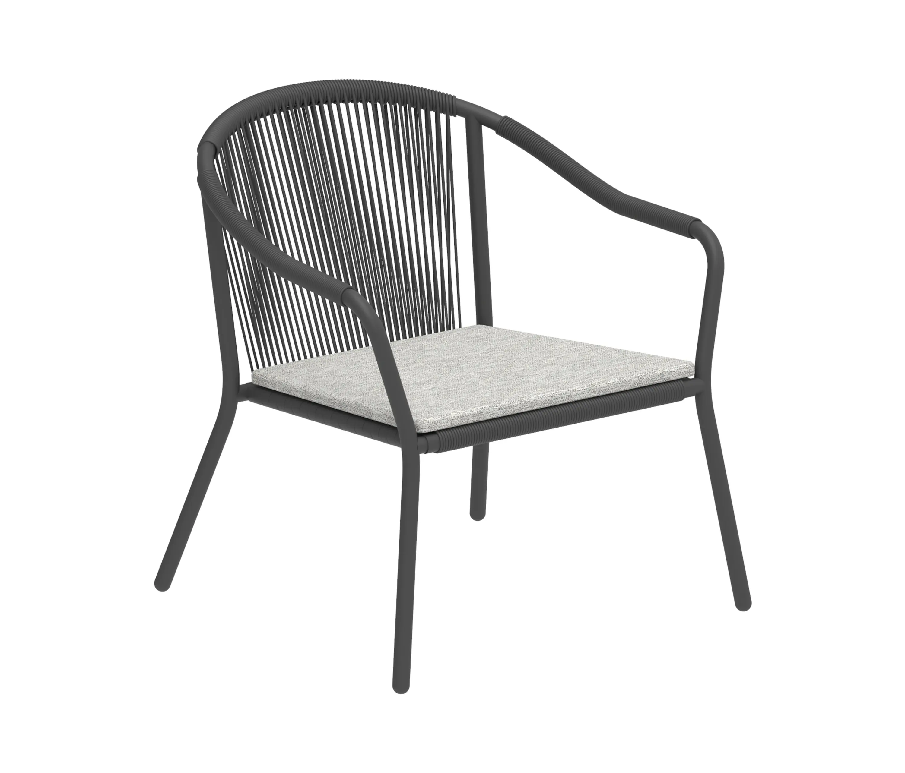 Royal Botania - Samba fauteuil bas coated aluminium & woven fiber