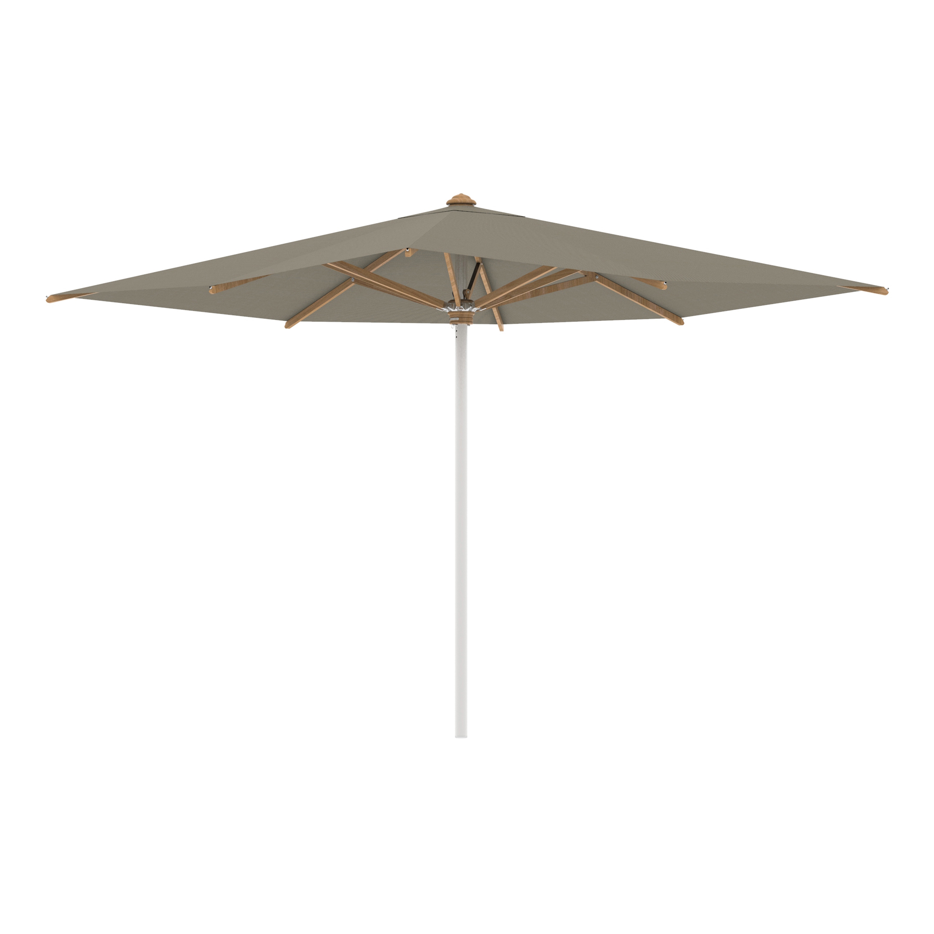 Shady umbrella 3x3m stainless steel pole & teak ribs