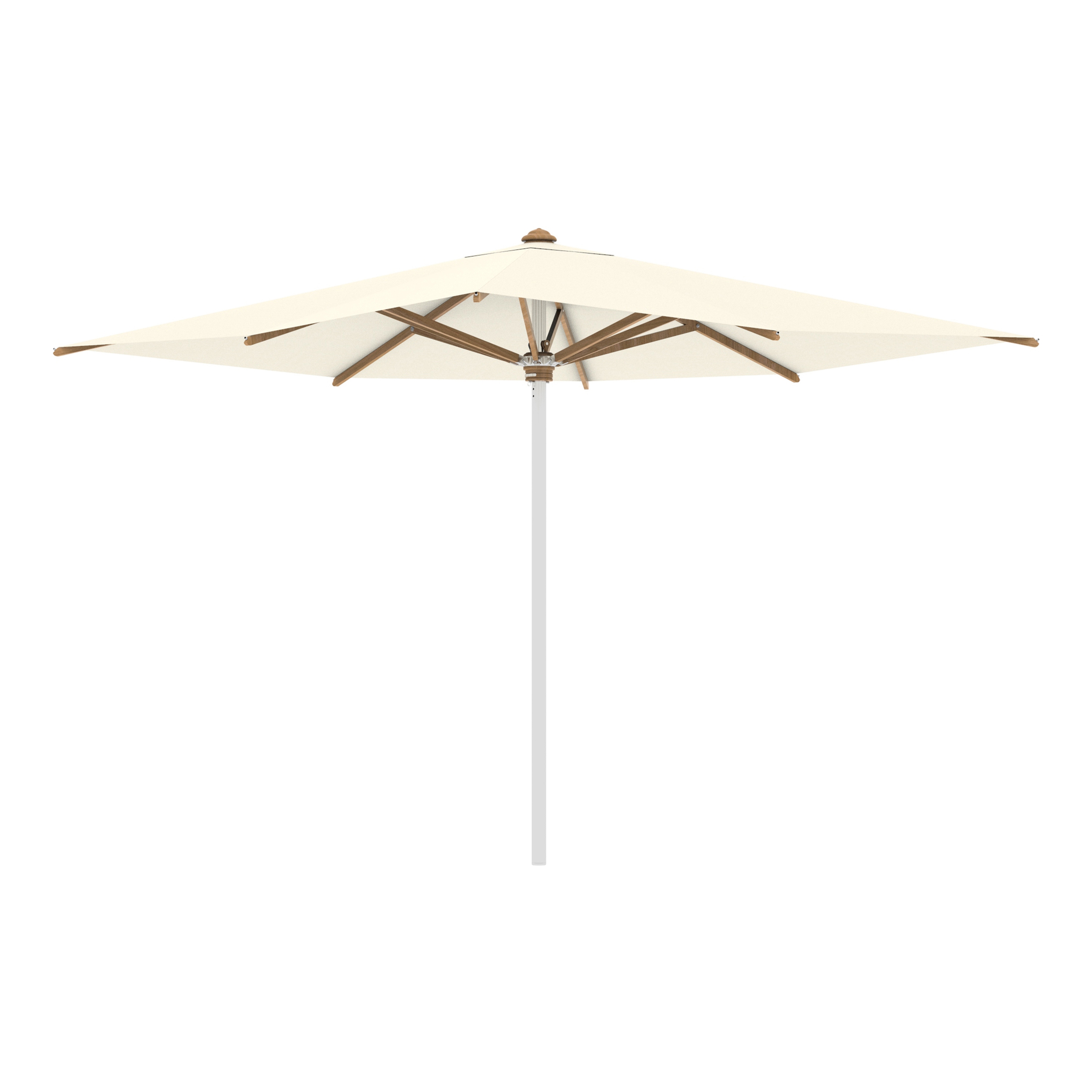 Display product Shady umbrella 3x3m stainless steel pole & teak ribs from manufacturer Royal Botania