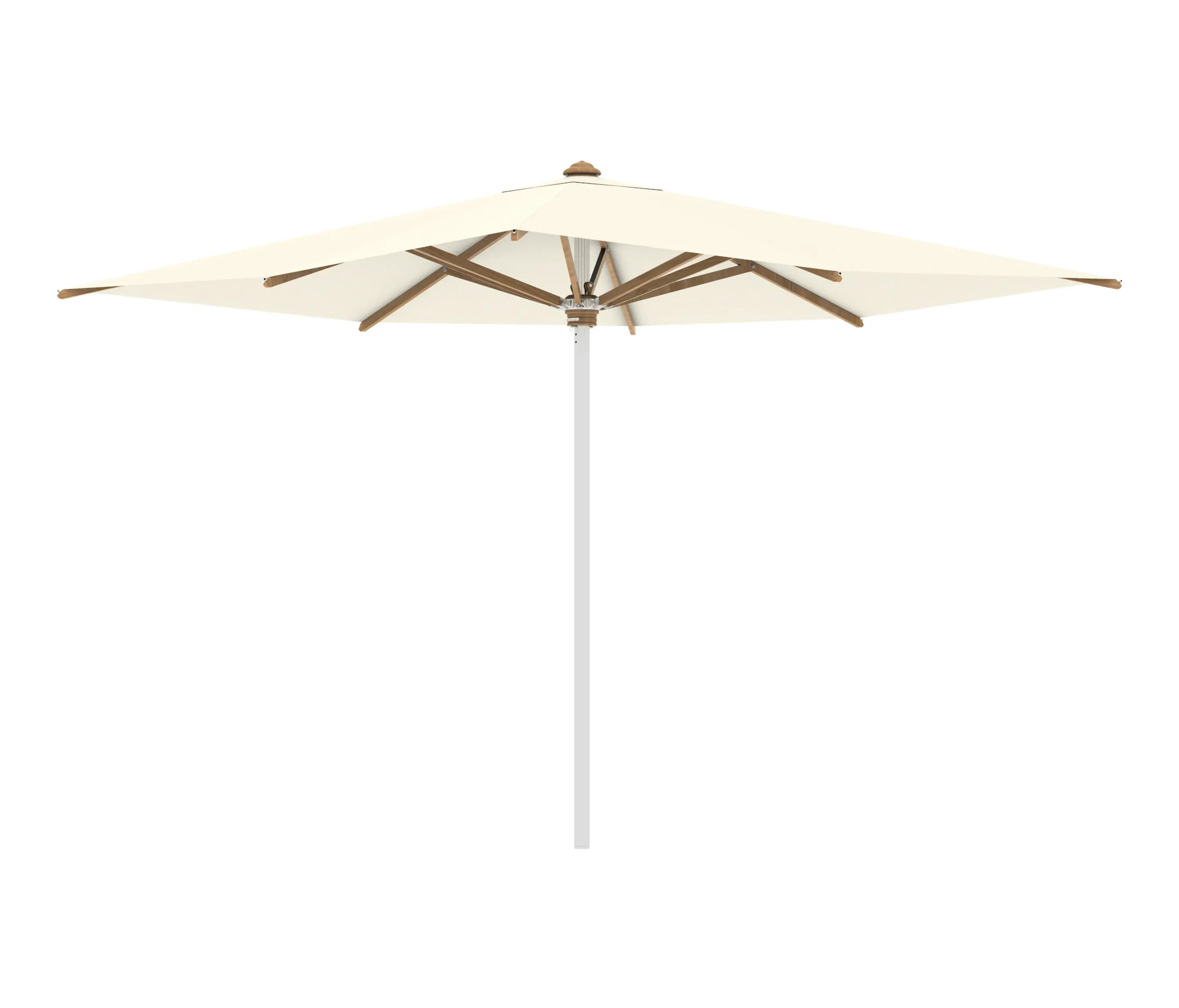 Royal Botania - Shady parasol 3x3m inox & baleines en teck