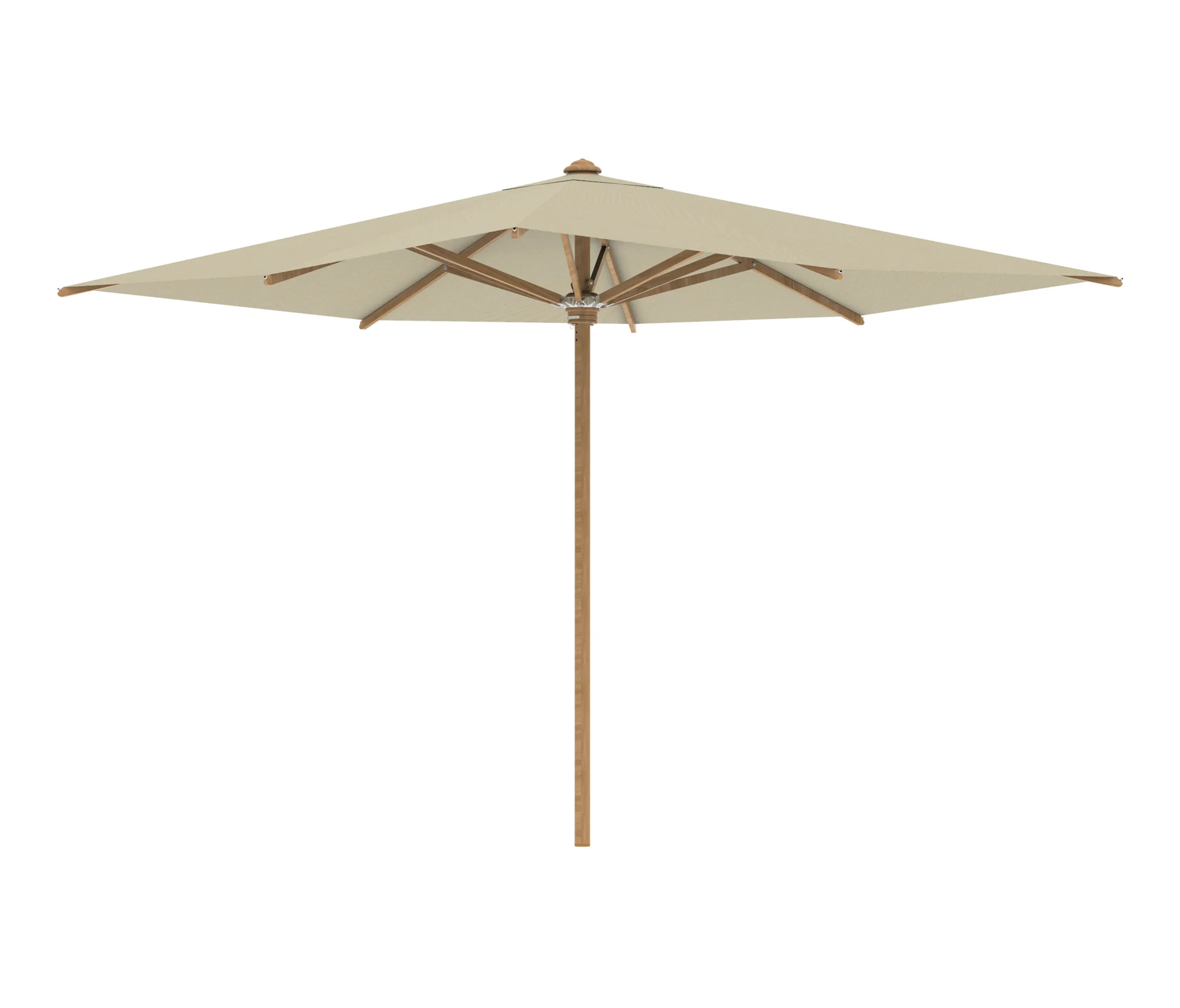 Royal Botania - Shady umbrella 3x3m teak pole & teak ribs