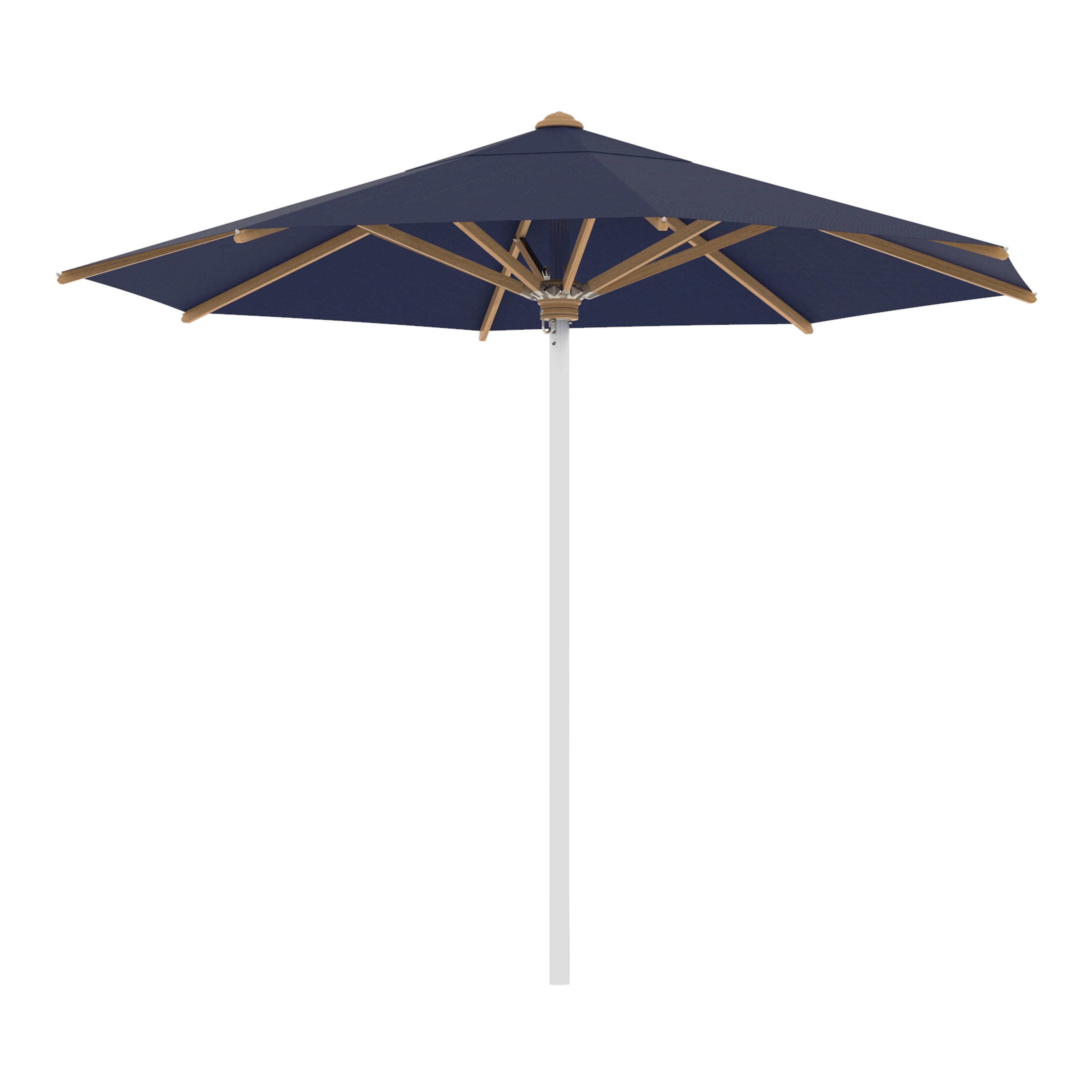 Shady umbrella 3m round stainless steel pole & teak ribs