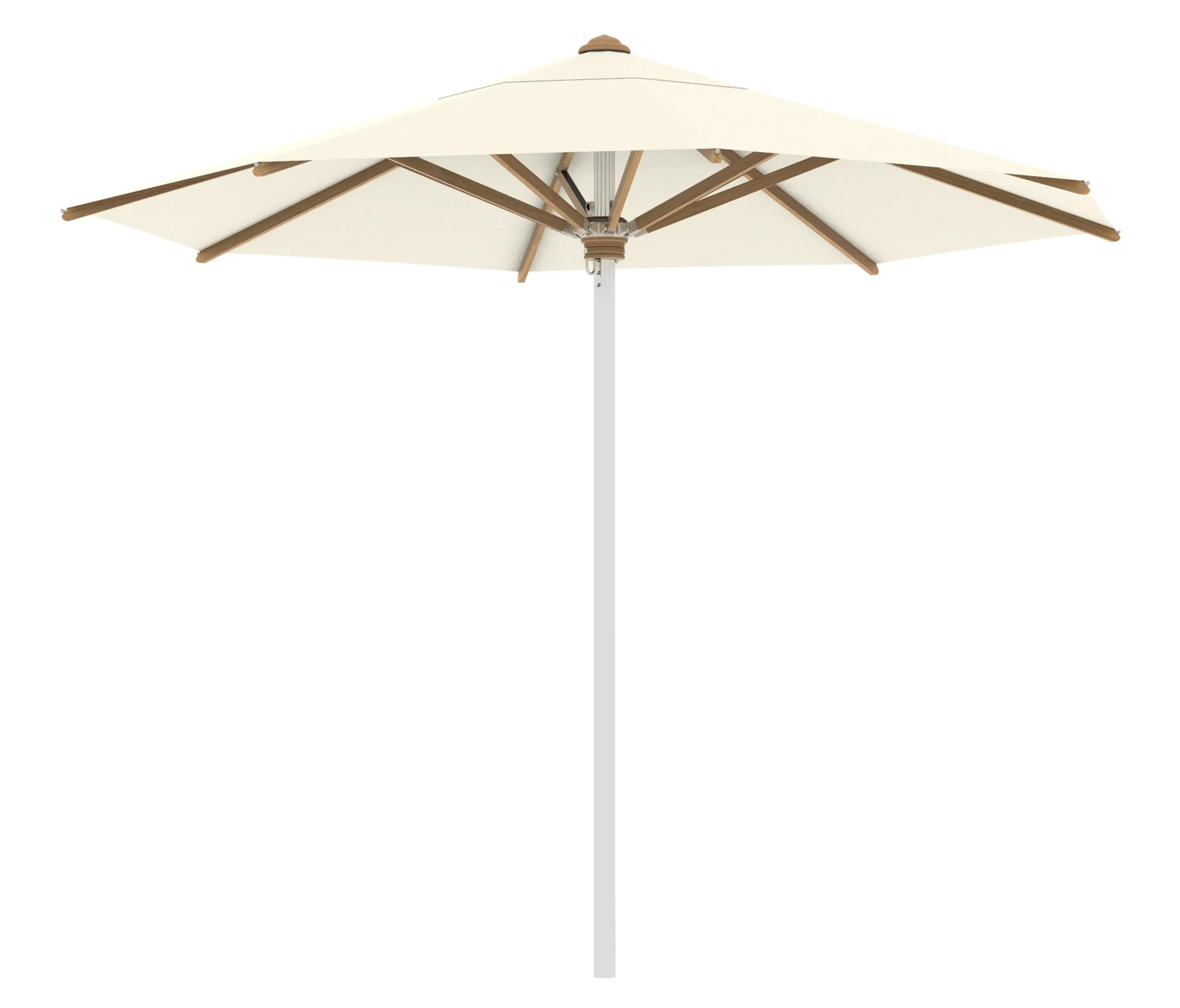 Royal Botania - Shady parasol 3m rond inox & baleines en teck