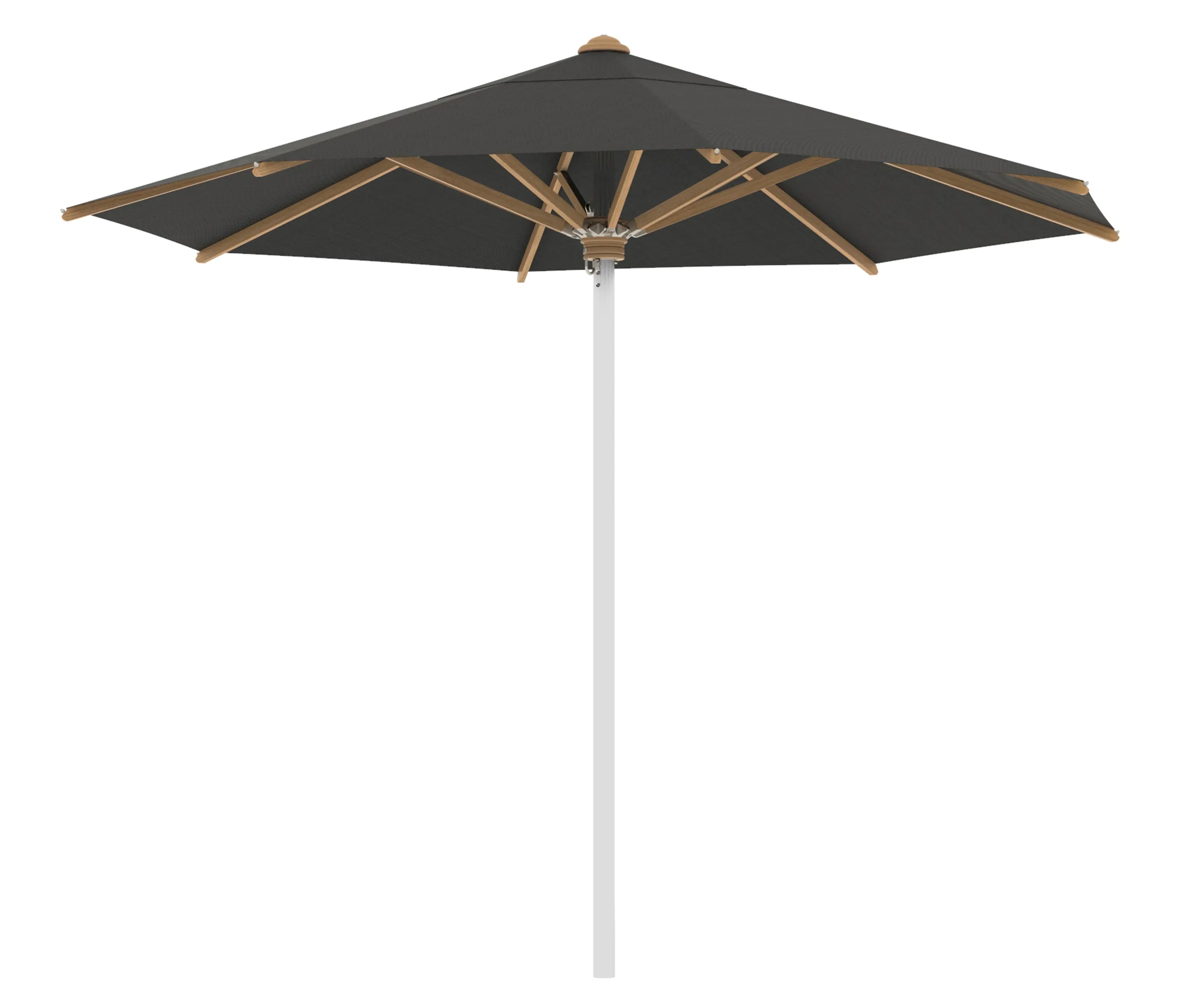Royal Botania - Shady umbrella 3m round stainless steel pole & teak ribs