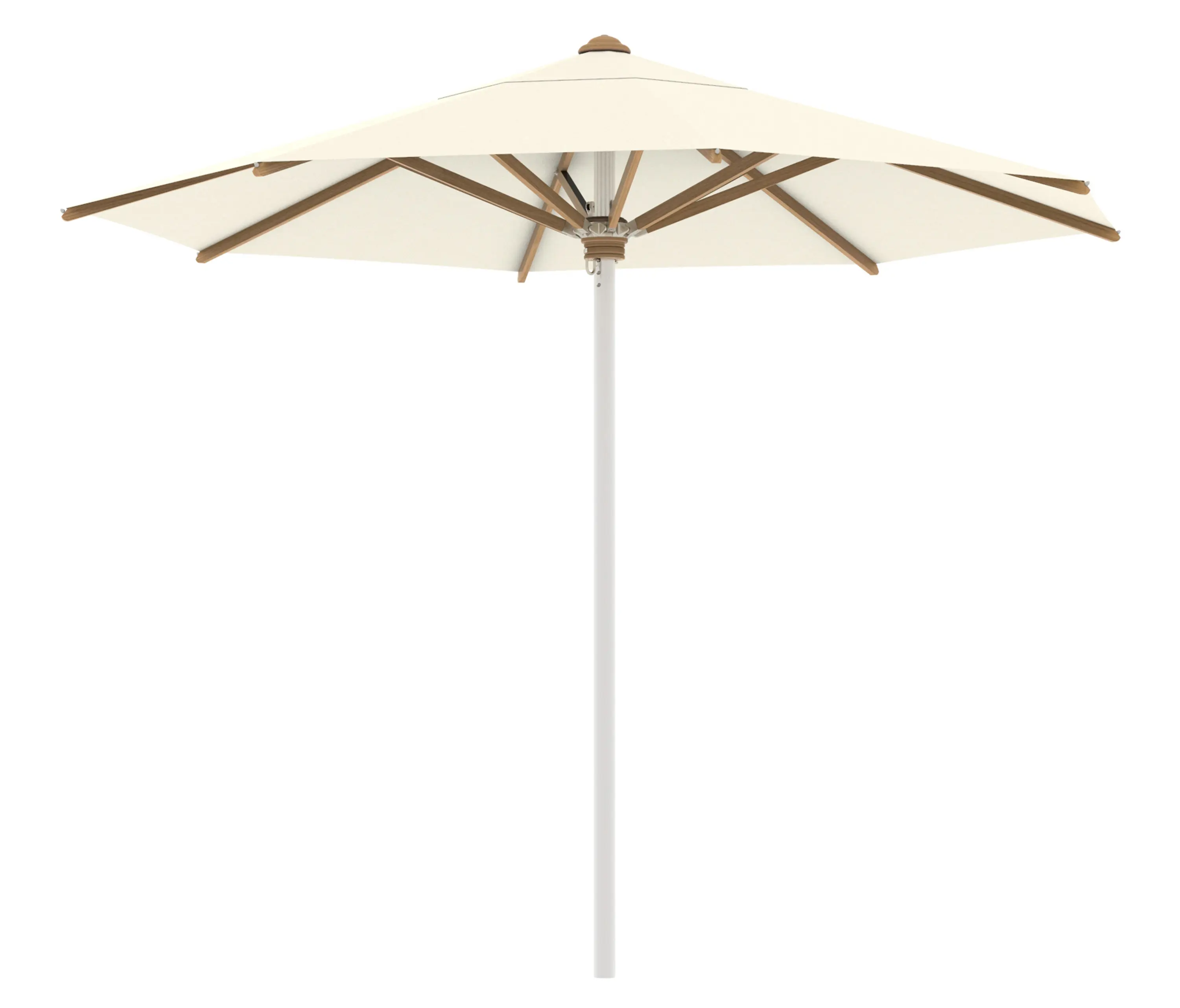 Royal Botania - Shady parasol 3m rond inox & baleines en teck