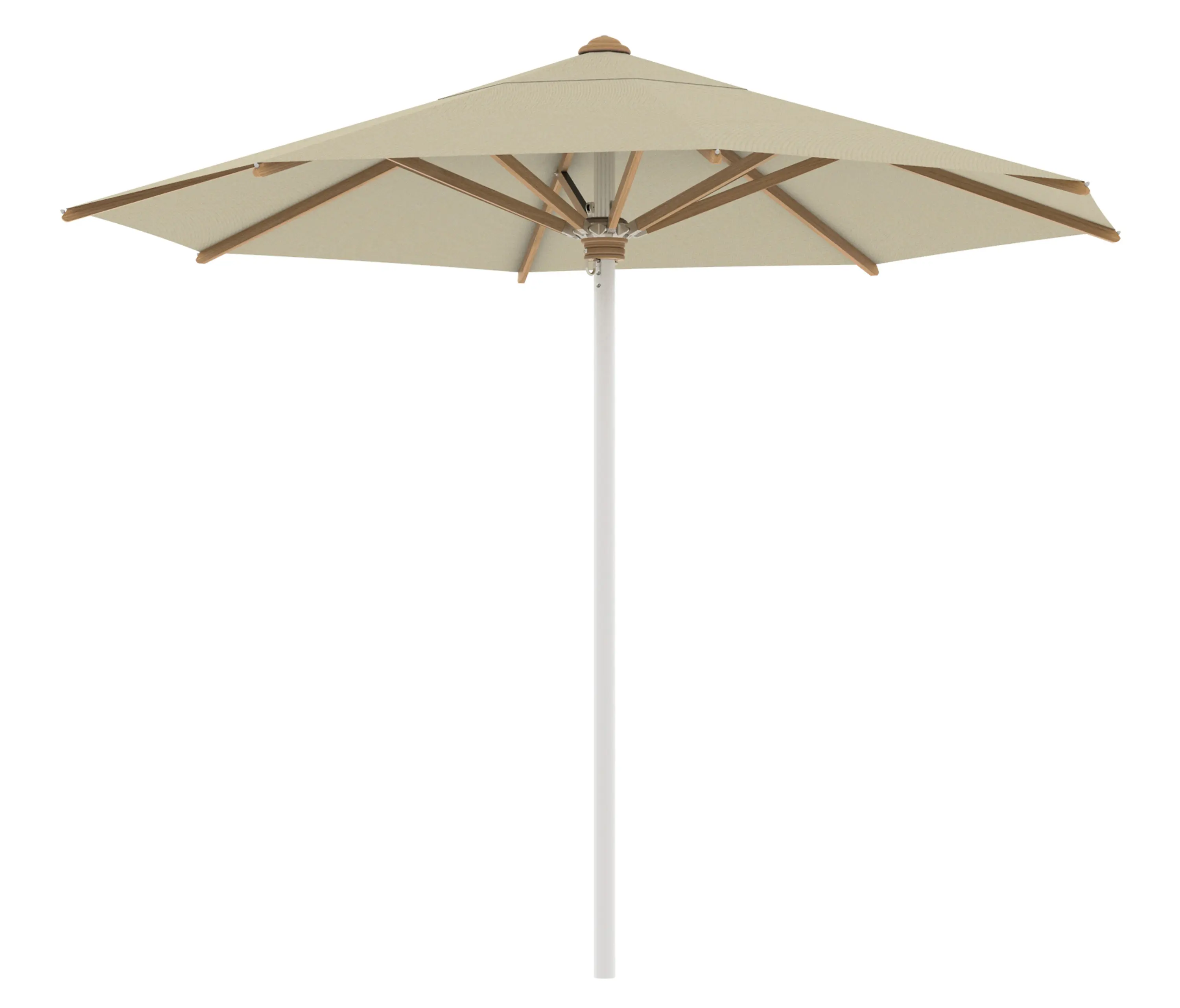 Royal Botania - Shady parasol 3m rond inox & baleines en teck