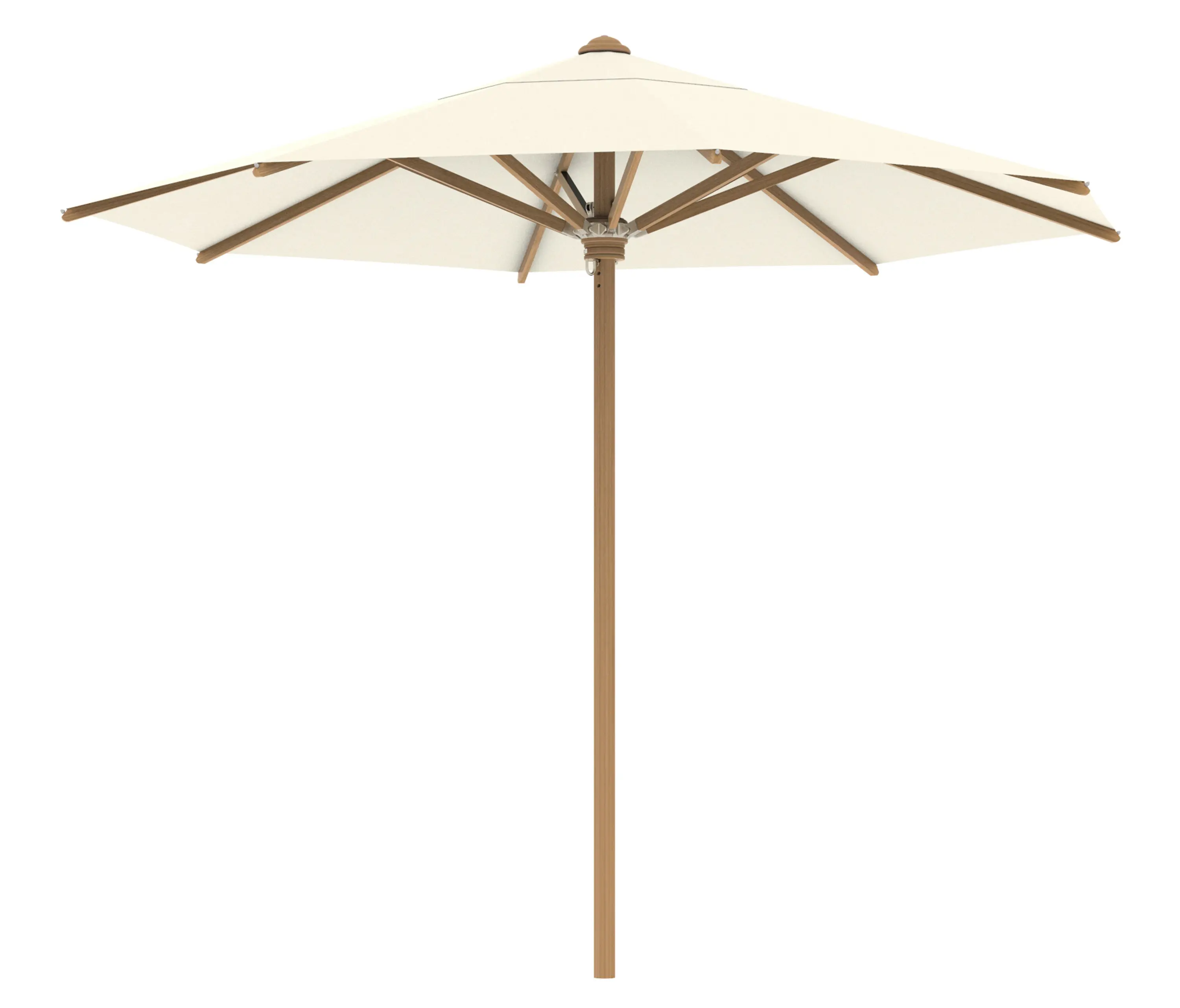 Royal Botania - Shady parasol 3m rond teak pole & baleines en teck