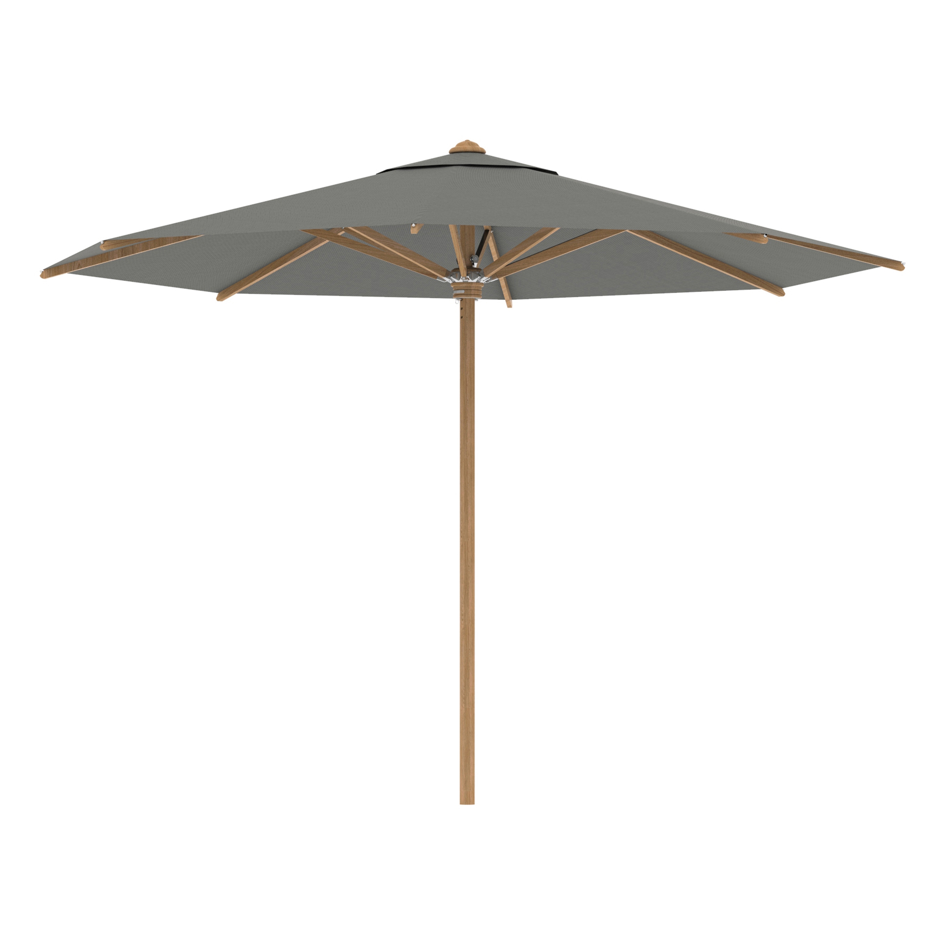 Display product Shady umbrella 3,5m round teak pole & teak ribs from manufacturer Royal Botania