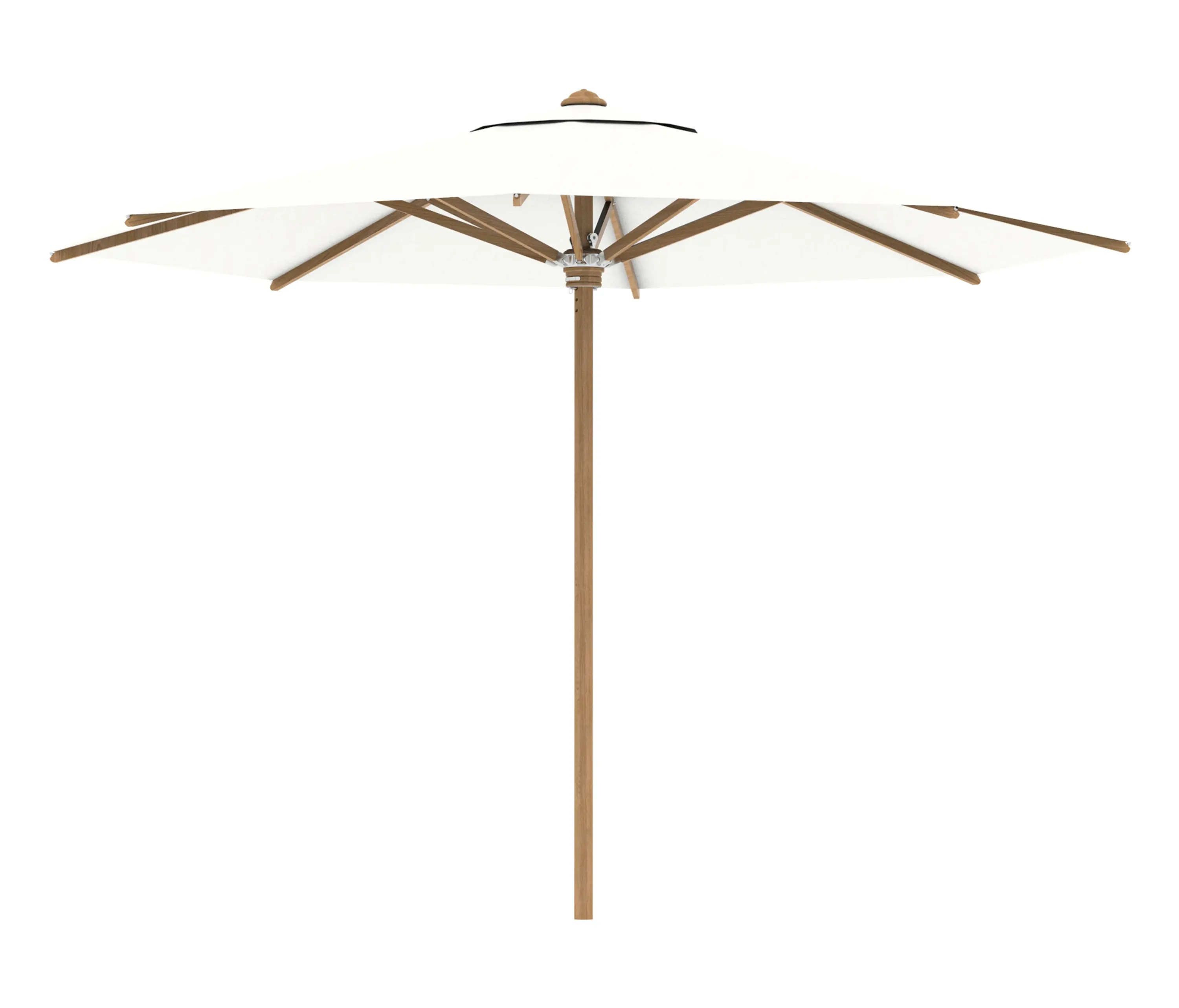 Royal Botania - Shady parasol 3,5m rond teak pole & baleines en teck