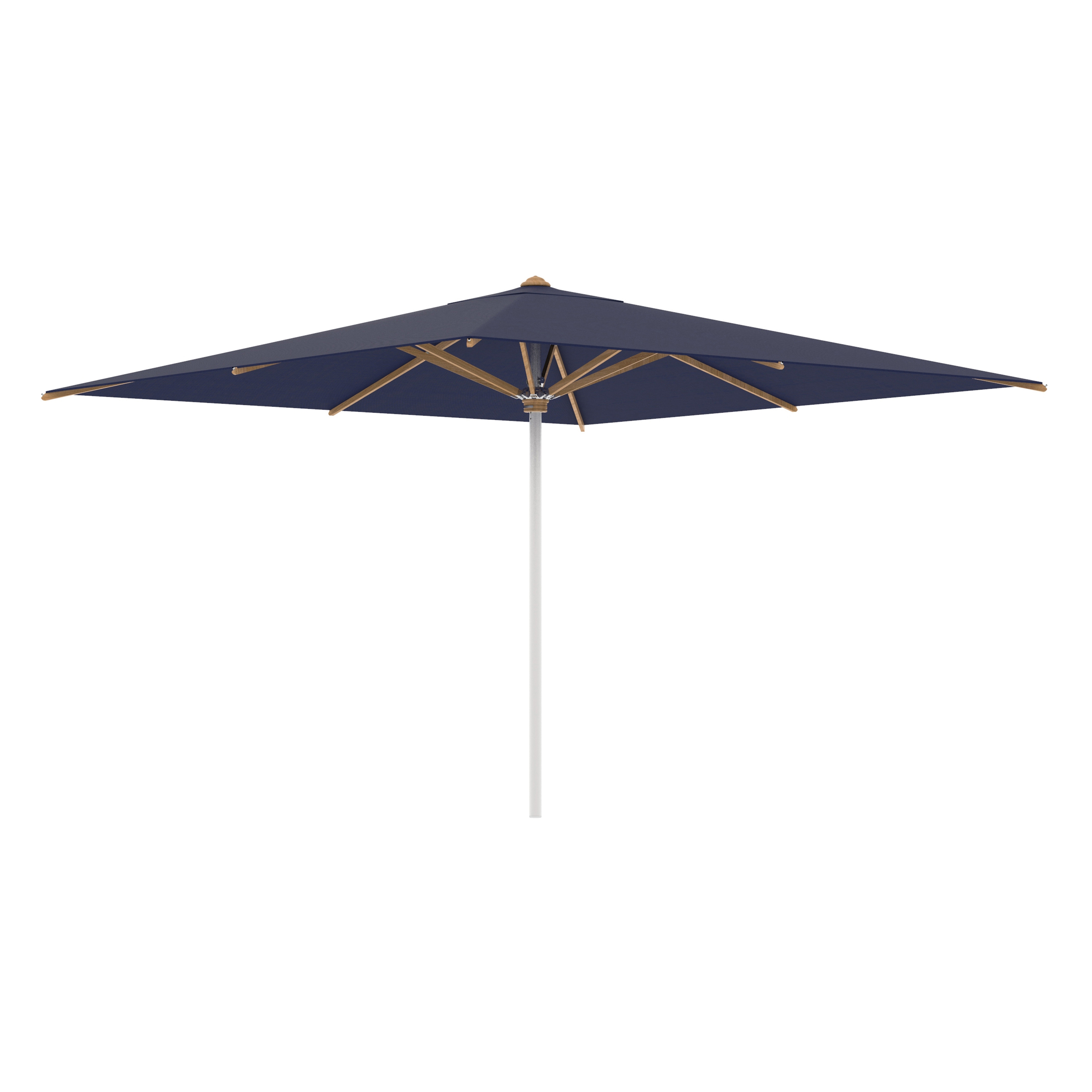 Shady umbrella 3,5x3,5m stainless steel pole & teak ribs