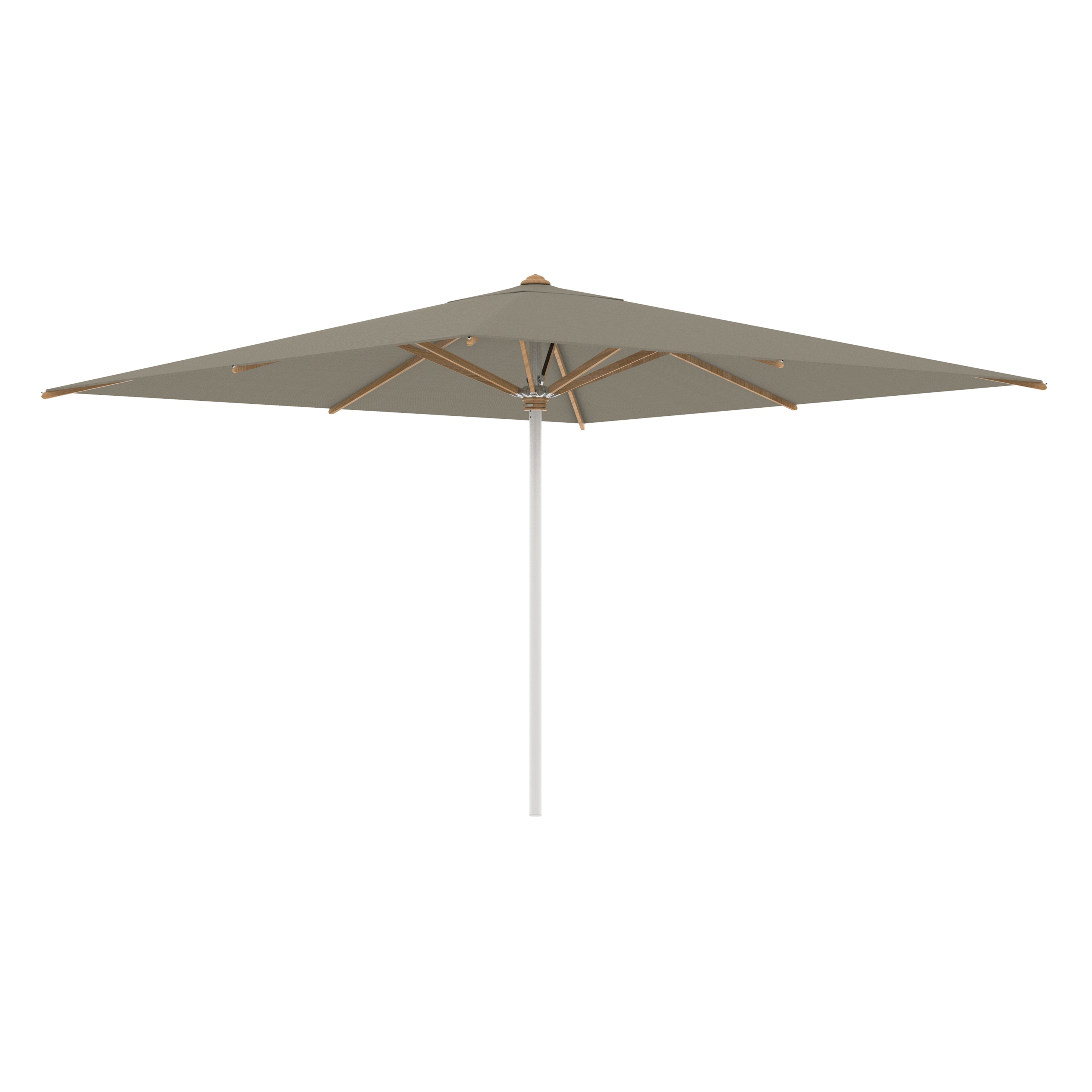 Shady umbrella 3,5x3,5m stainless steel pole & teak ribs