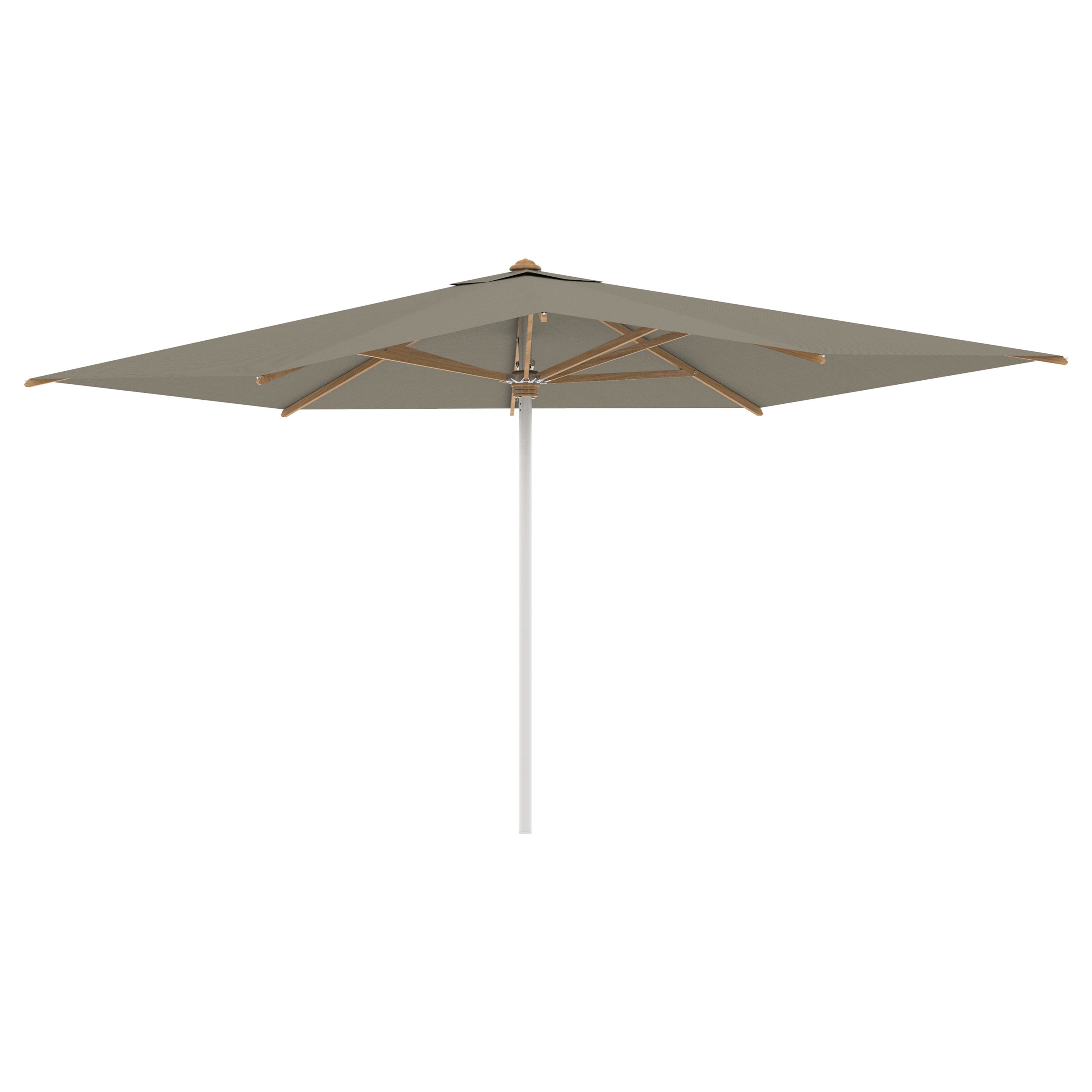Shady umbrella 3x4m stainless steel pole & teak ribs