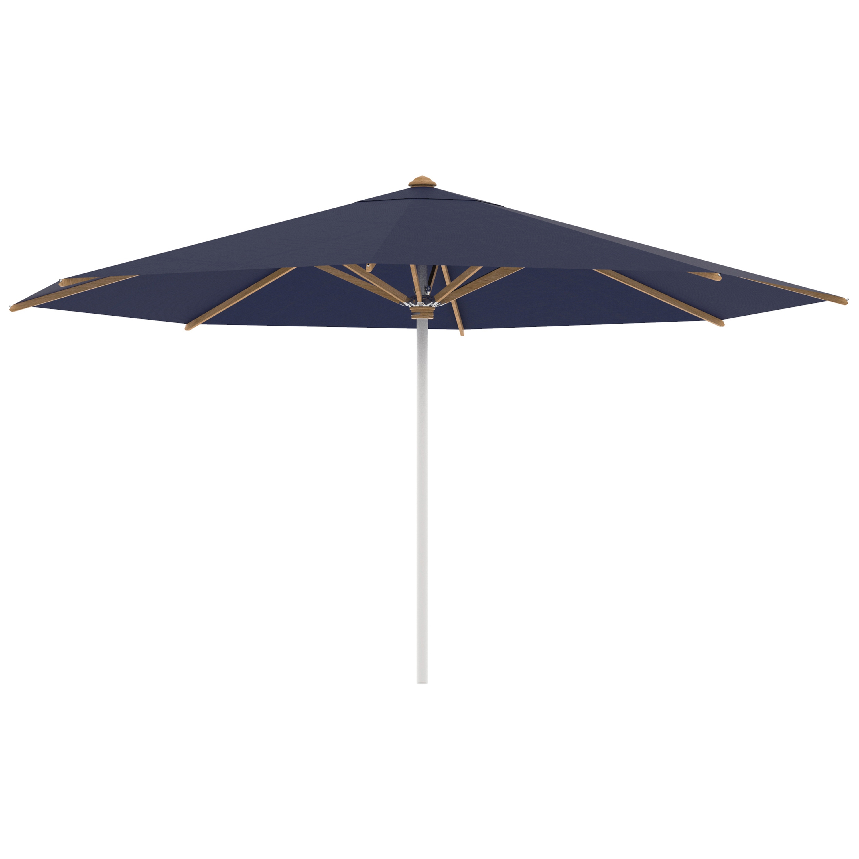 Shady umbrella 4,5m round stainless steel pole & teak ribs