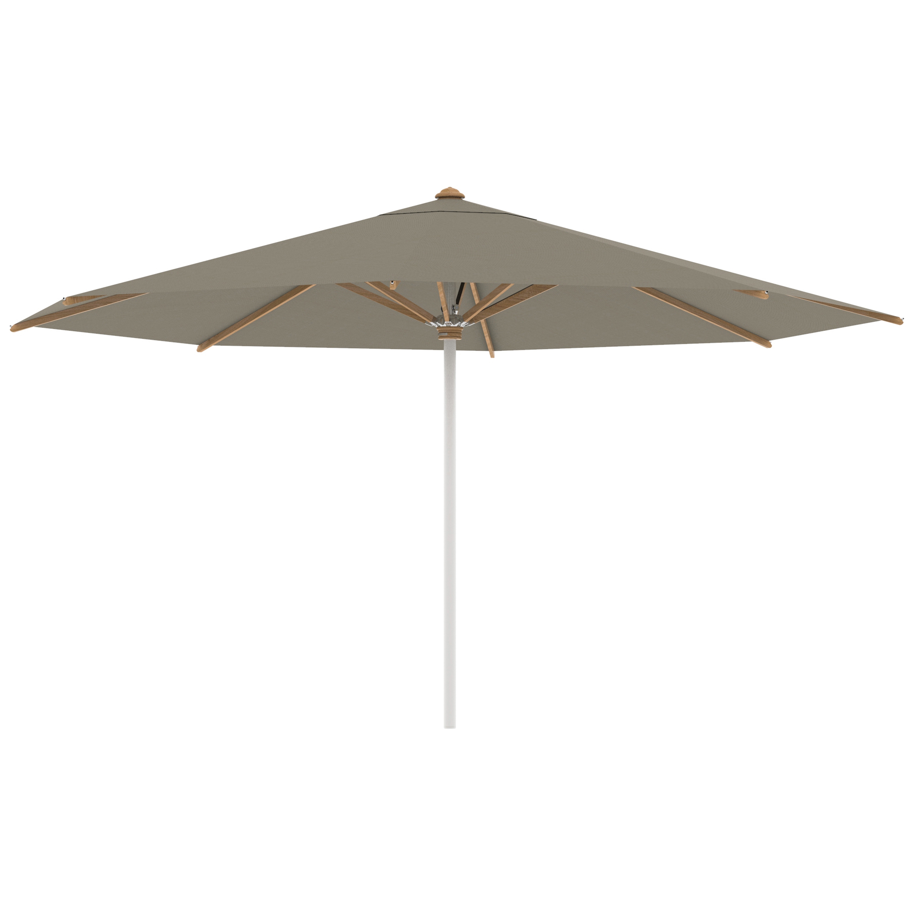 Shady umbrella 4,5m round stainless steel pole & teak ribs