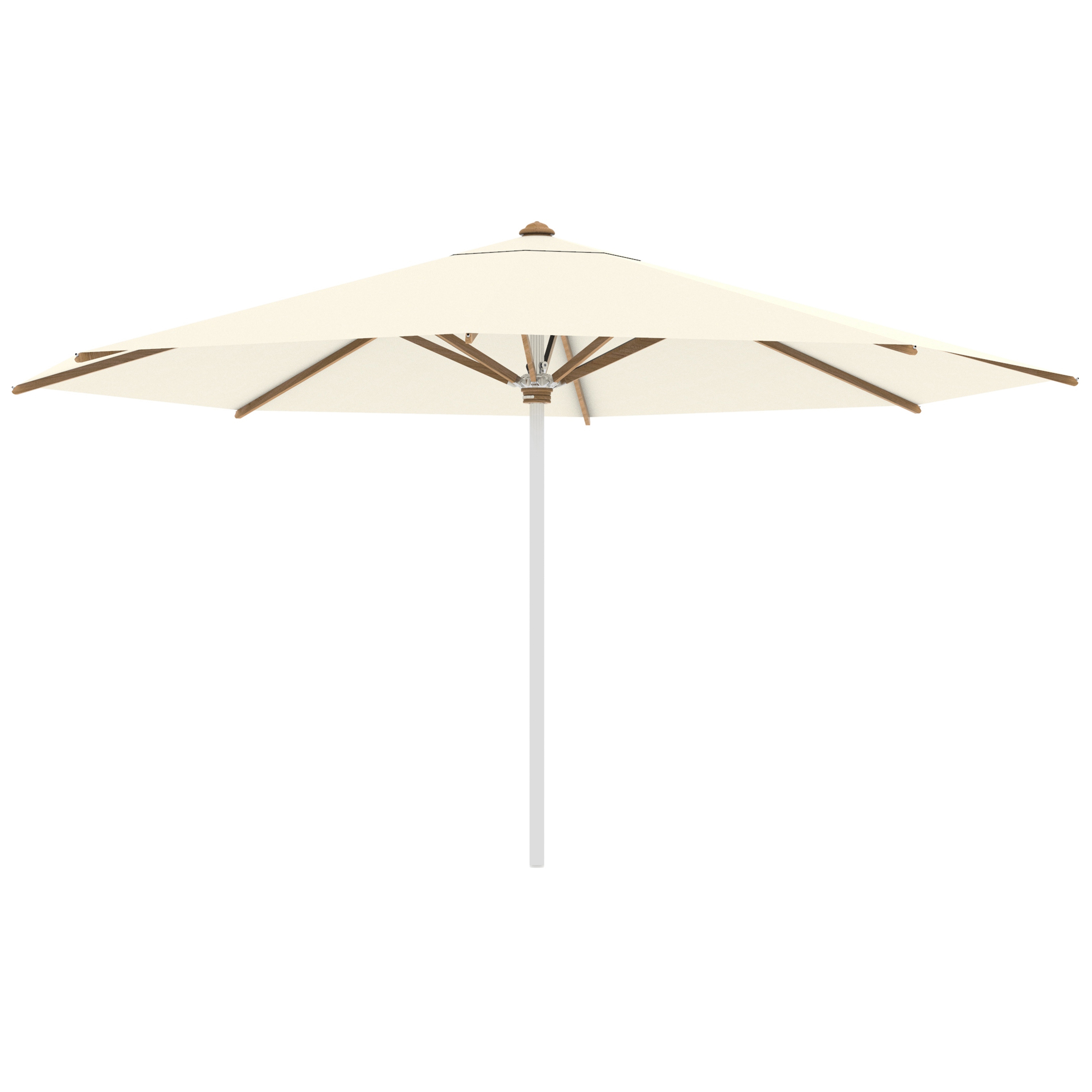 Display product Shady umbrella 4,5m round stainless steel pole & teak ribs from manufacturer Royal Botania