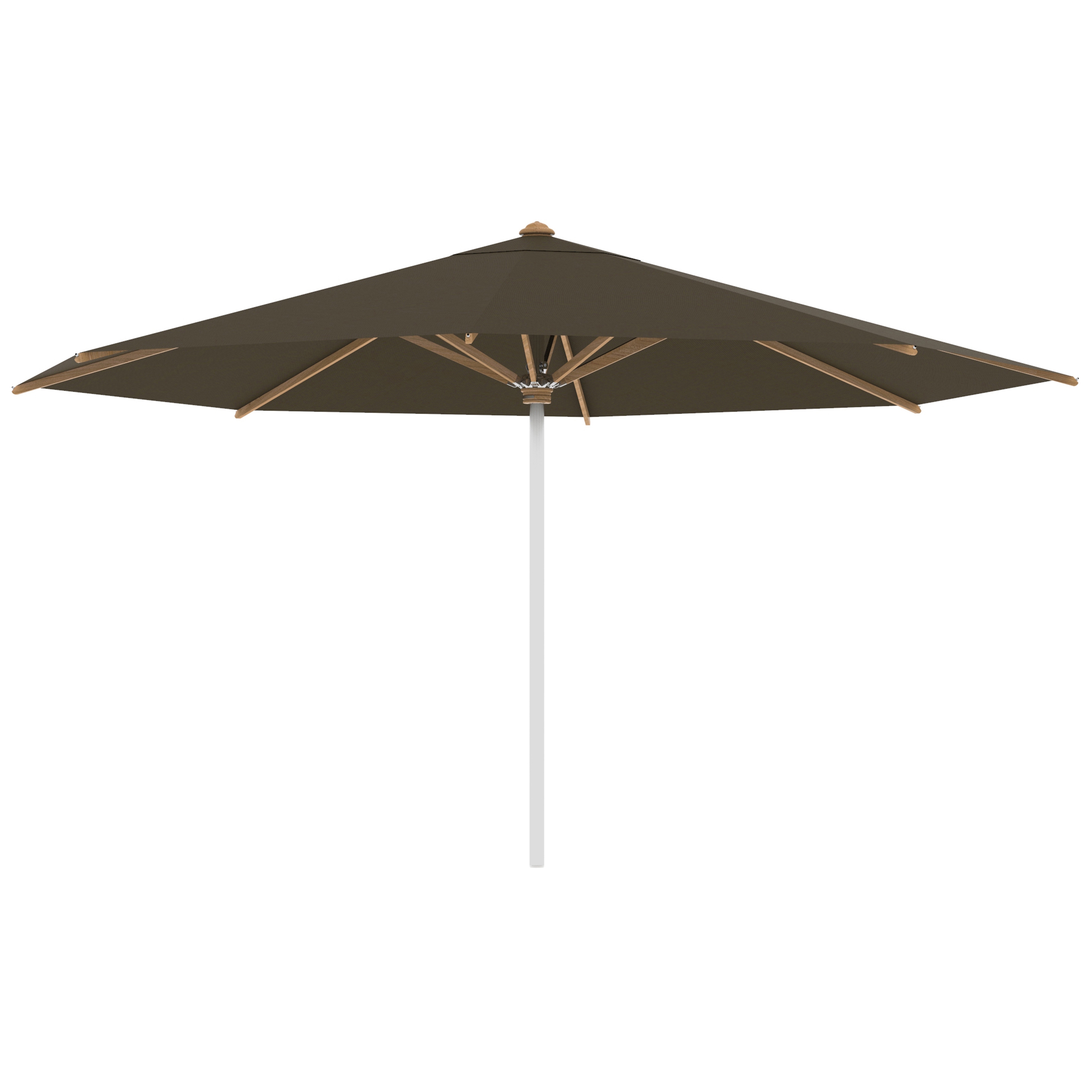 Shady umbrella 4,5m round stainless steel pole & teak ribs