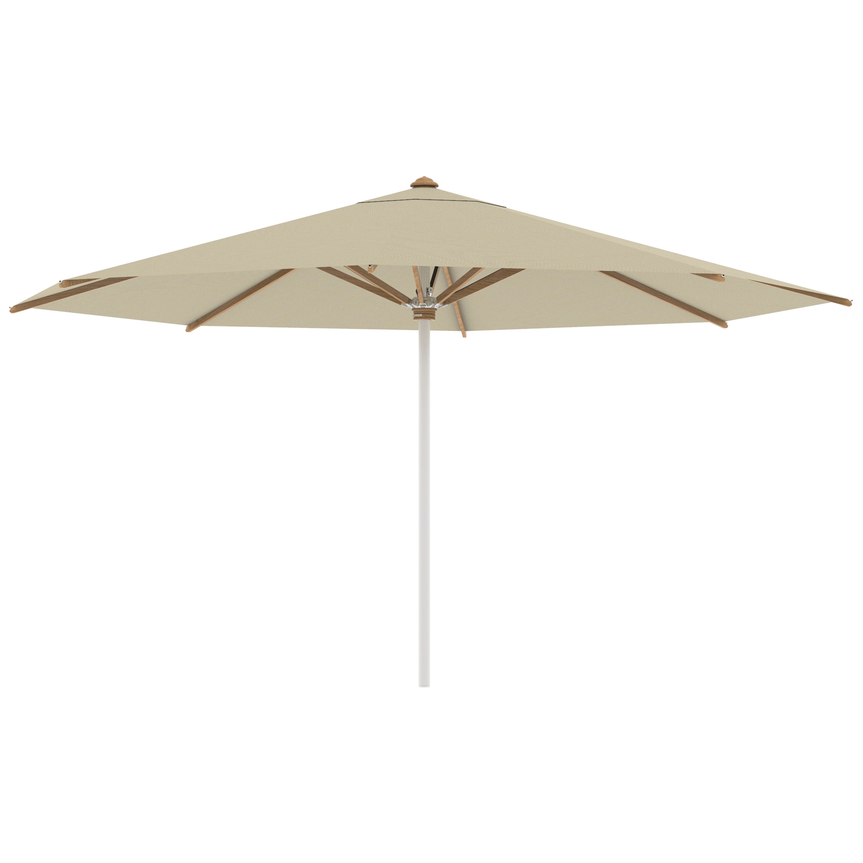 Shady umbrella 4,5m round stainless steel pole & teak ribs