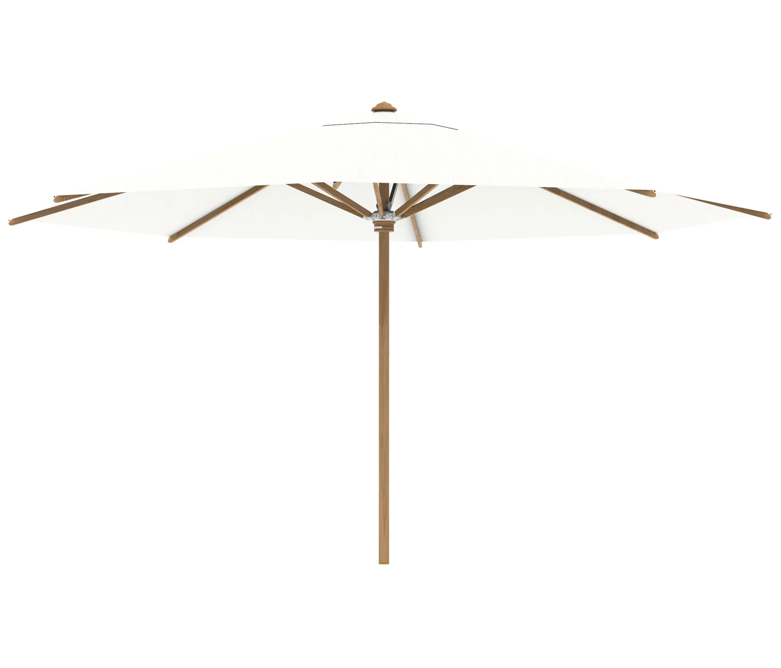 Royal Botania - Shady umbrella 4,5m round teak pole & teak ribs