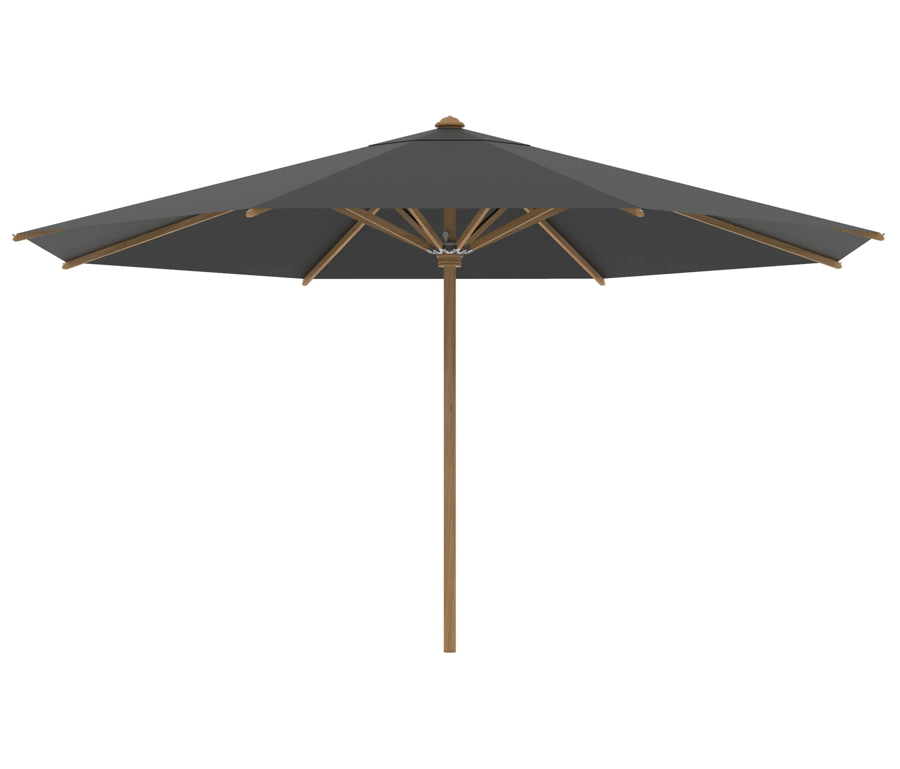 Royal Botania - Shady umbrella 4,5m round teak pole & teak ribs