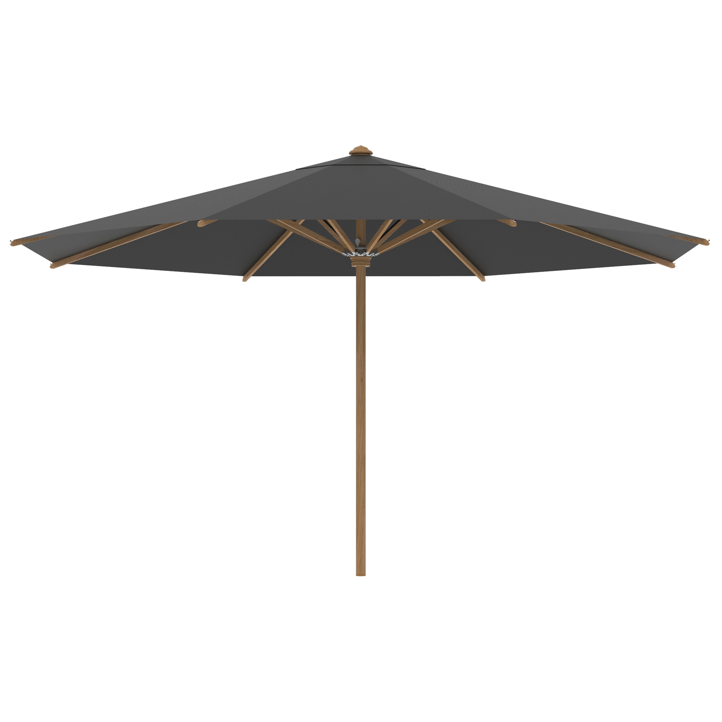 Display product Shady umbrella 4,5m round teak pole & teak ribs from manufacturer Royal Botania