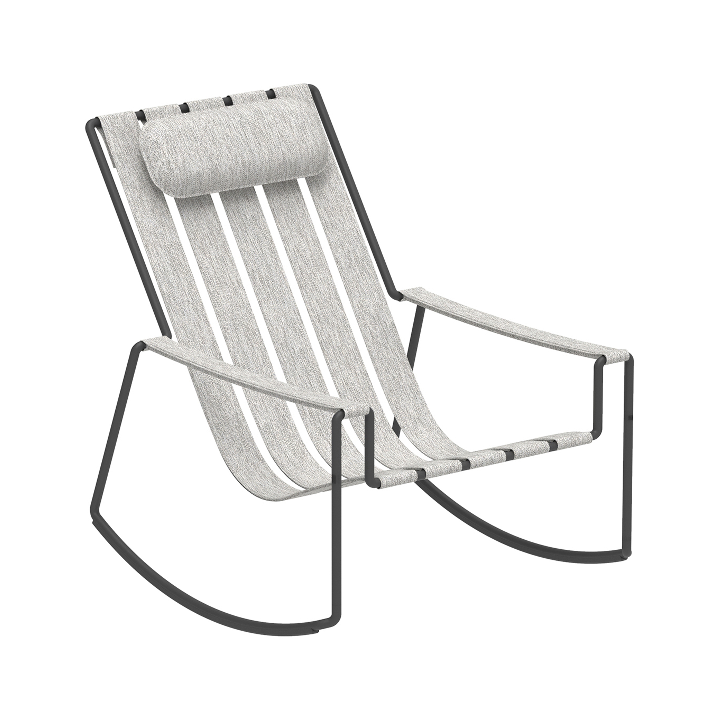 Strappy rocking chair