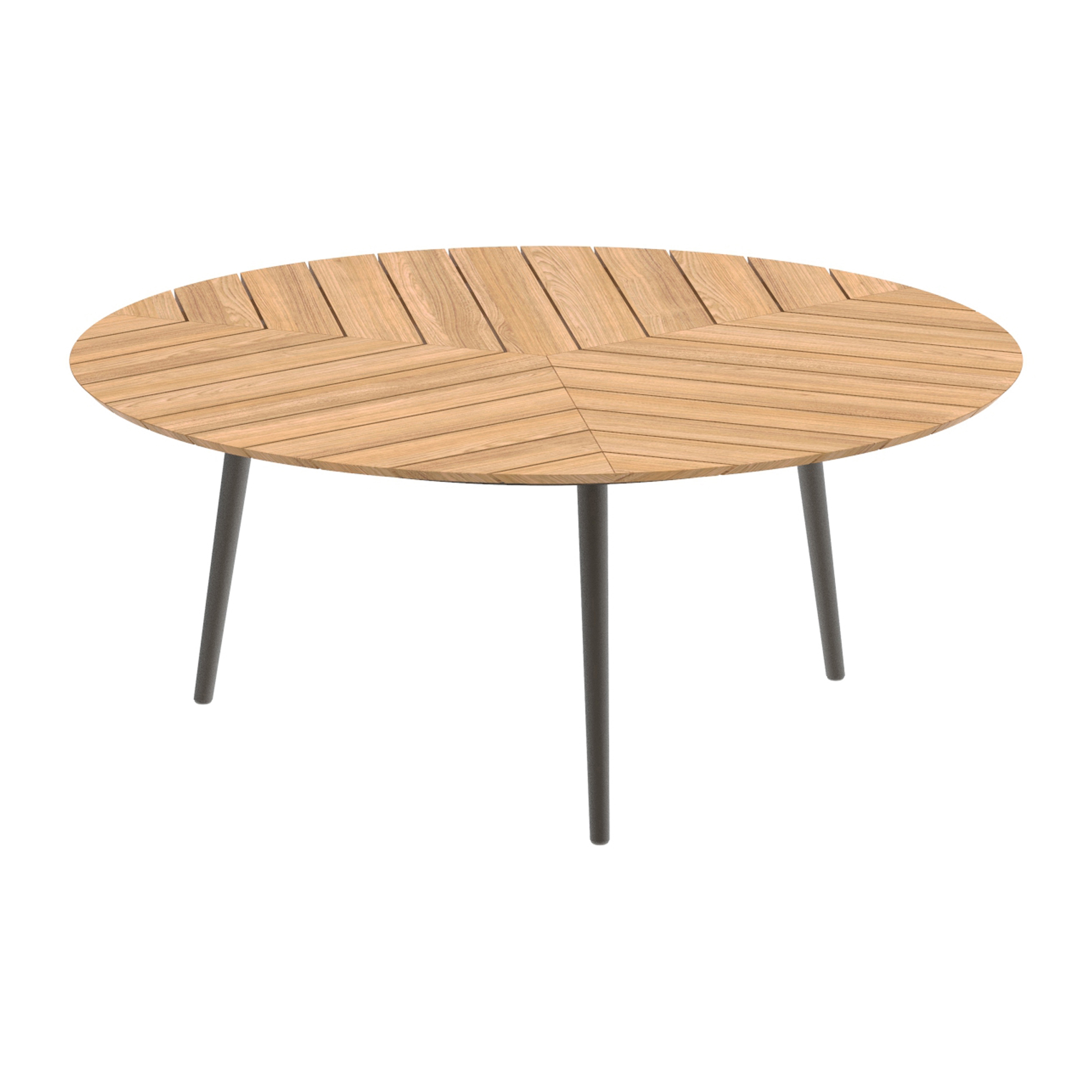 Display product Styletto low dining table 160cm round from manufacturer Royal Botania