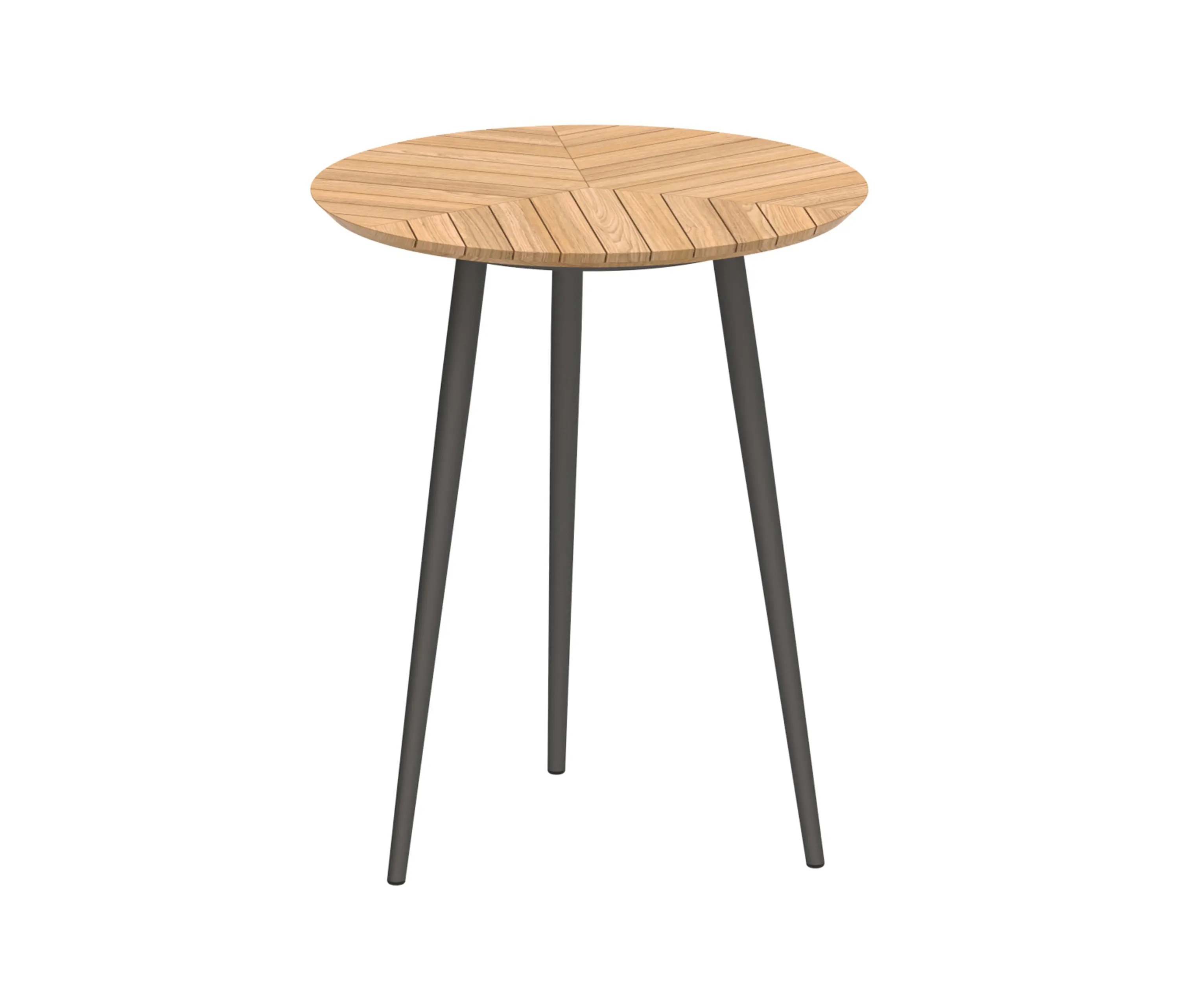 Royal Botania - Styletto round table 90 bar table teak top